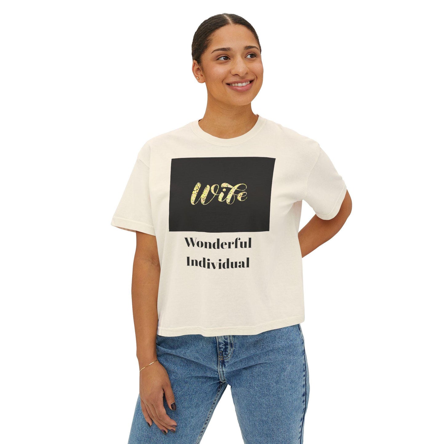 Comfortable Wife Boxy Tee: Casual Everyday Wear & Perfect Gift for Celebrations, Birthdays, Anniversaries - Toddcraft