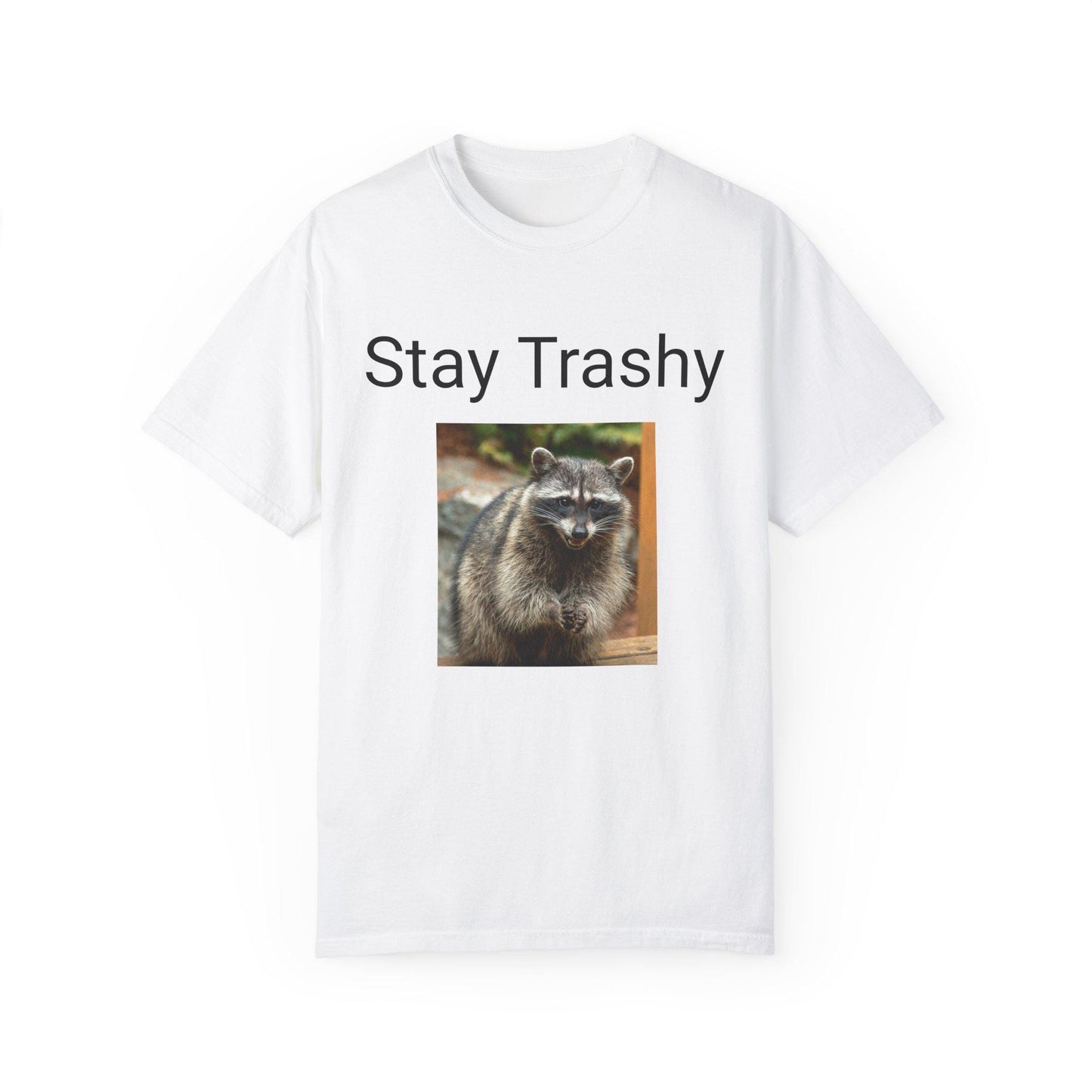 Eco-Friendly 'Stay Trashy' Unisex Garment-Dyed Tee | Quirky Animal Lover Gift | Casual Humor Shirt - Toddcraft