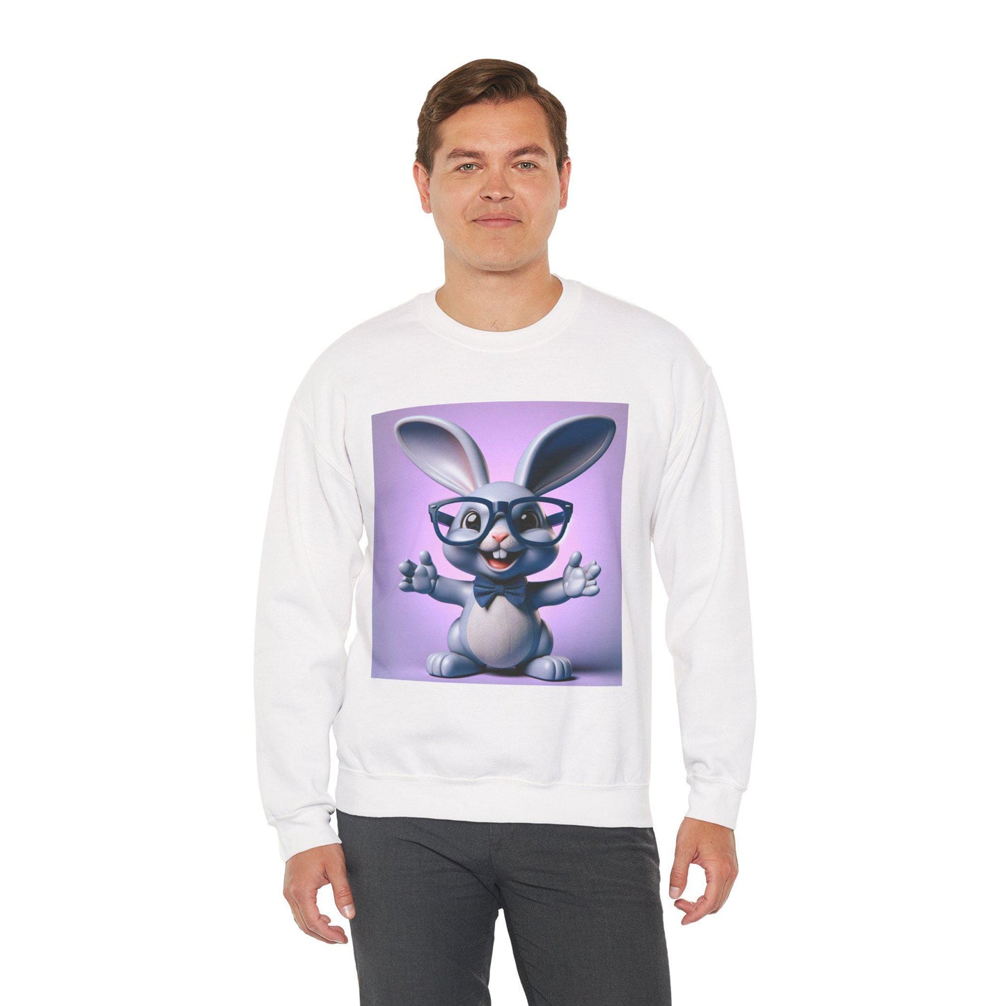 Adorable Easter Rabbit Pullover: Comfy Graphic Sweatshirt for Spring Casual Wear - Toddcraft
