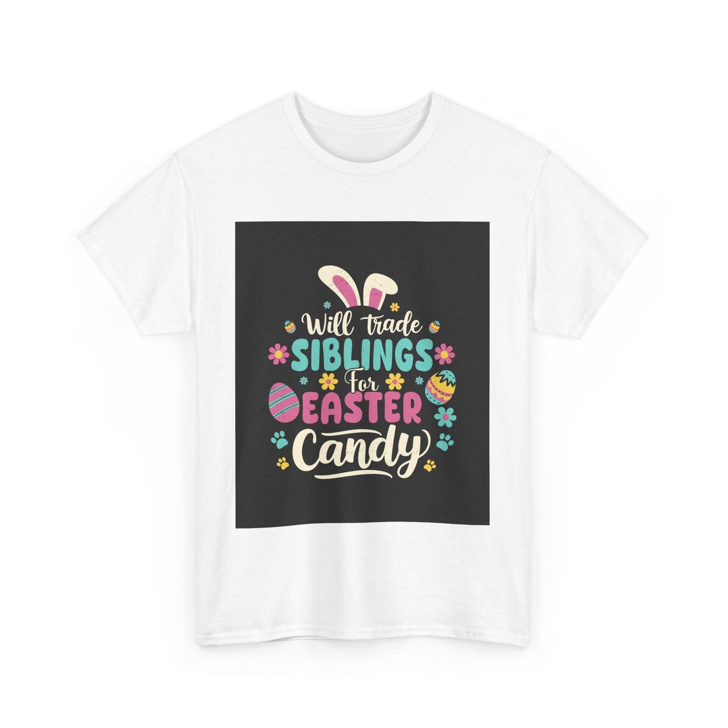 Easter Sibling Trading Tee: Fun Festive Graphic Shirt with Cute Bunny Design for Family Celebration - Toddcraft