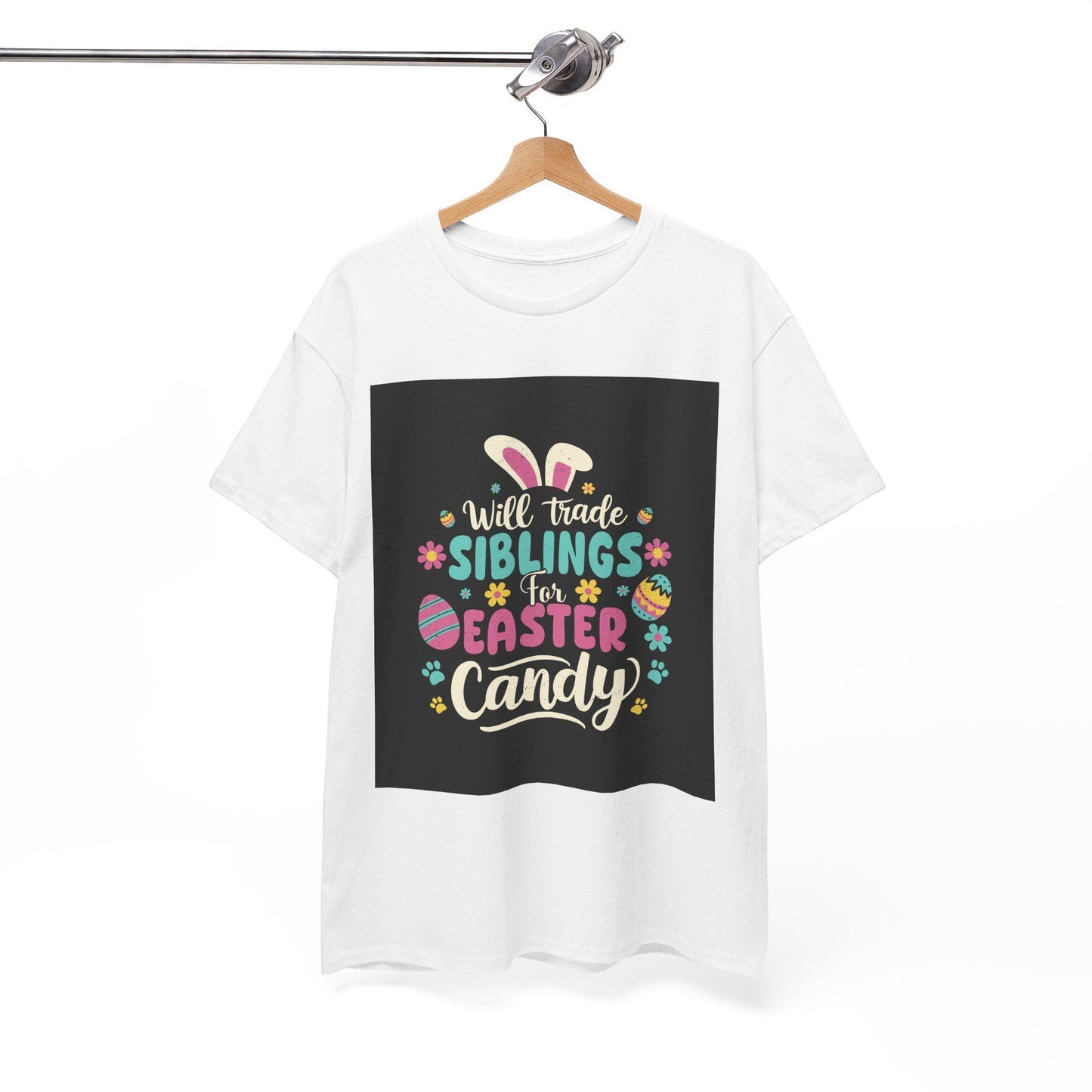 Easter Sibling Trading Tee: Fun Festive Graphic Shirt with Cute Bunny Design for Family Celebration - Toddcraft