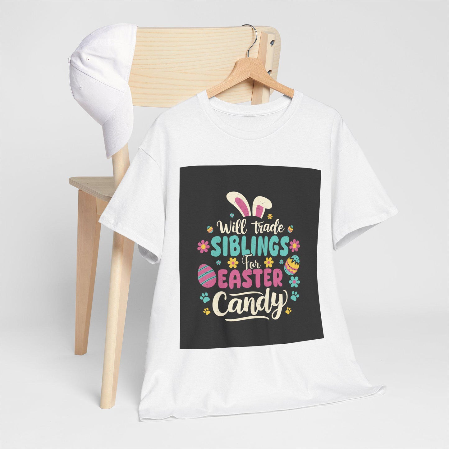 Easter Sibling Trading Tee: Fun Festive Graphic Shirt with Cute Bunny Design for Family Celebration - Toddcraft