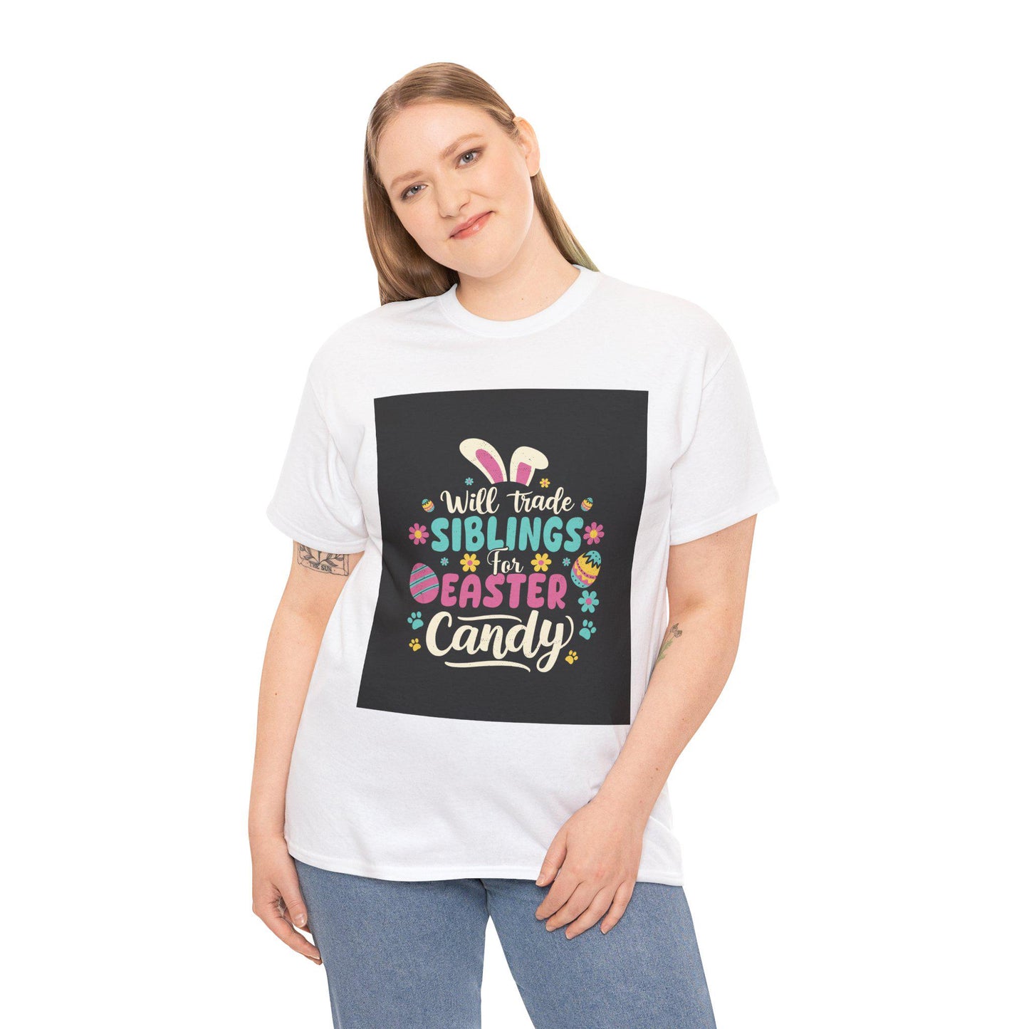 Easter Sibling Trading Tee: Fun Festive Graphic Shirt with Cute Bunny Design for Family Celebration - Toddcraft