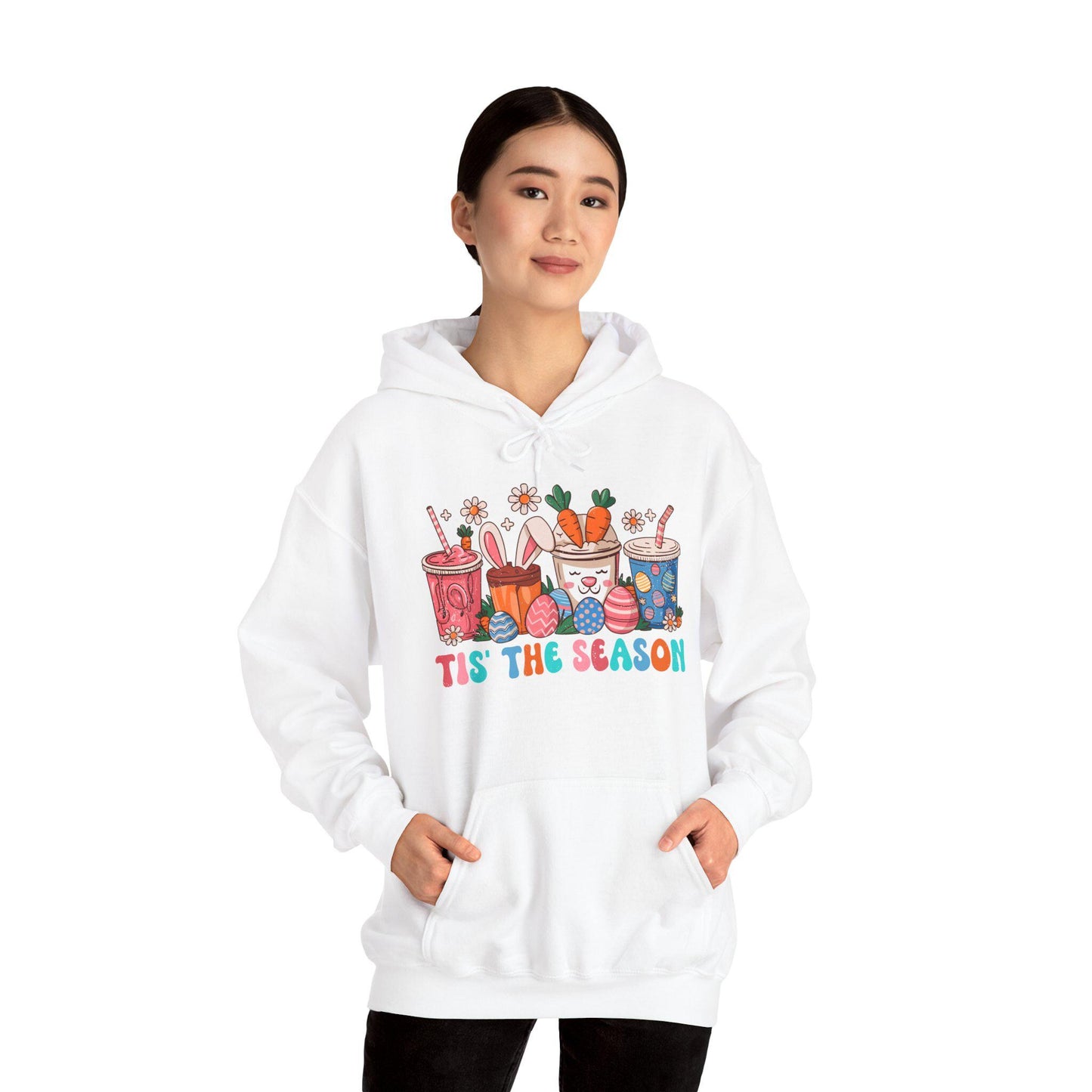 Cat Hoodie Sweatshirt for Women & Men, Whimsical Cartoon Fleece, Cozy Casual Spring Wear, Easter Gift Idea, Fun Animal Pullover - Toddcraft