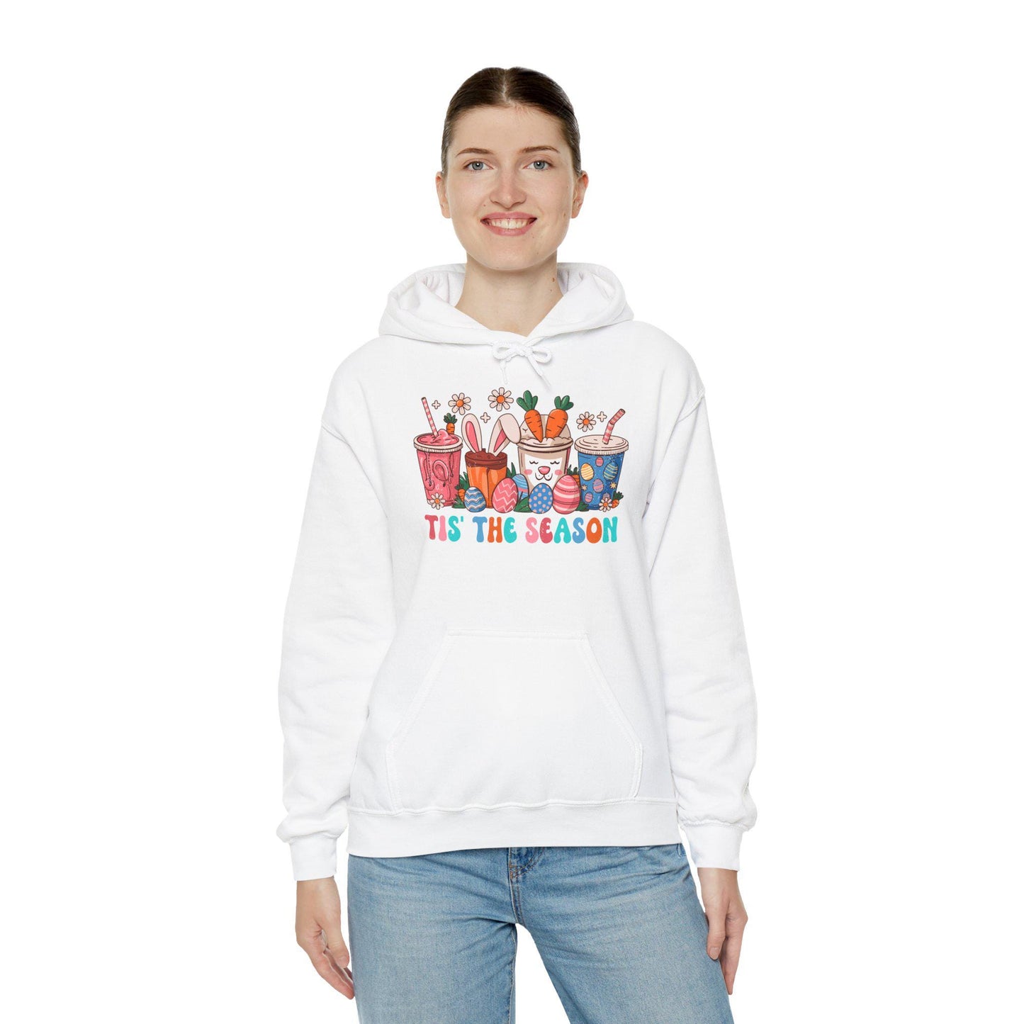 Cat Hoodie Sweatshirt for Women & Men, Whimsical Cartoon Fleece, Cozy Casual Spring Wear, Easter Gift Idea, Fun Animal Pullover - Toddcraft