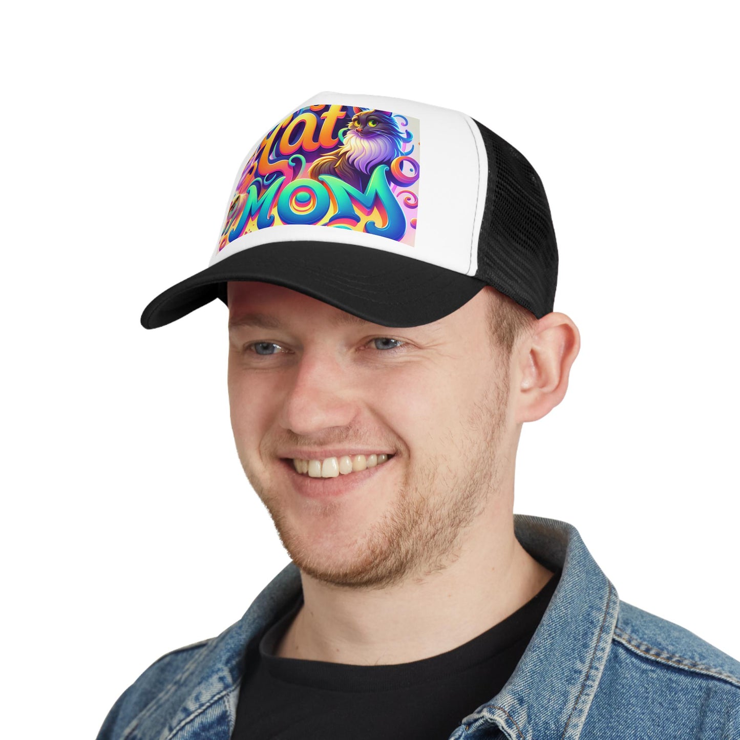 Breathable Mesh Snapback: Lightweight Summer Trucker Hat for Outdoor Activities & Sports gift from children to their cat loving parents - Toddcraft