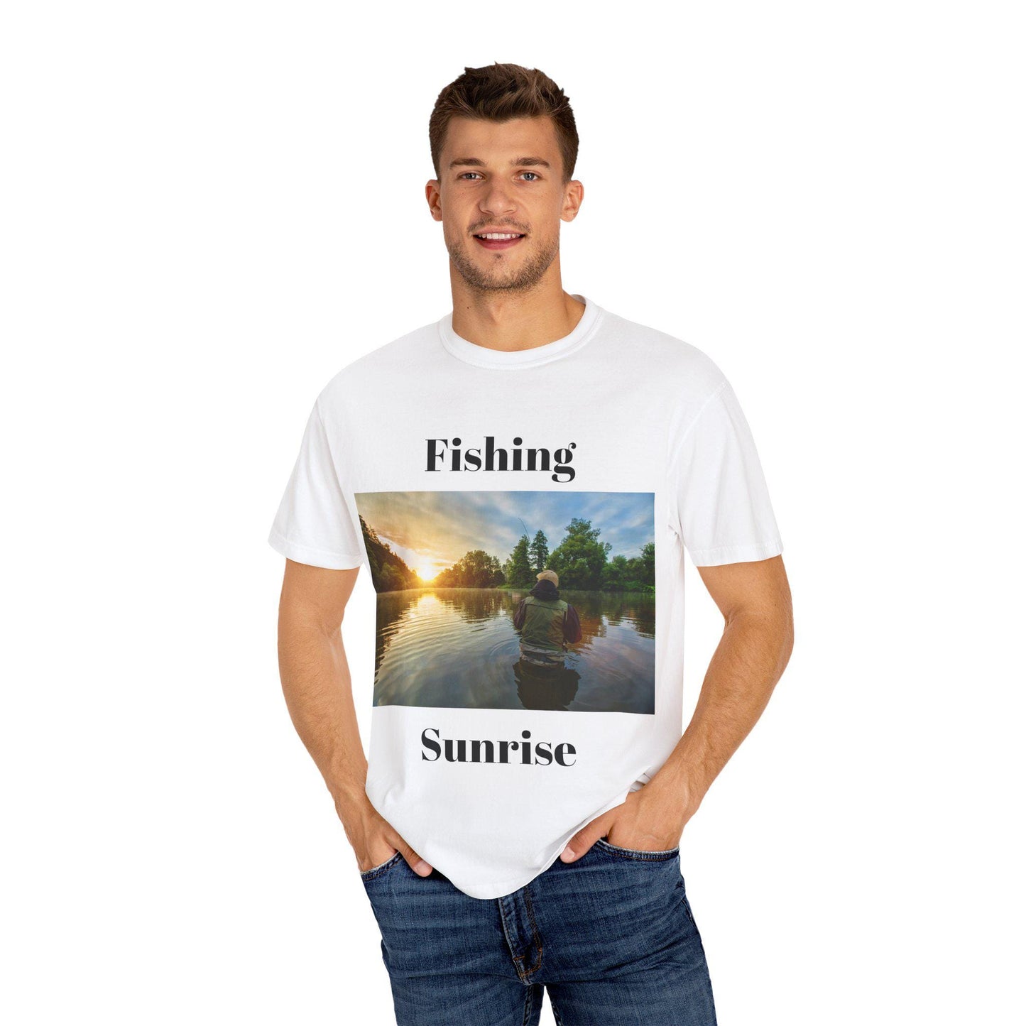 Fishing Sunrise T-Shirt Outdoors Fishing Tee, Early Morning Angler Shirt, Nature Lover Gift, Casual Comfortable Top for Men & Women - Toddcraft