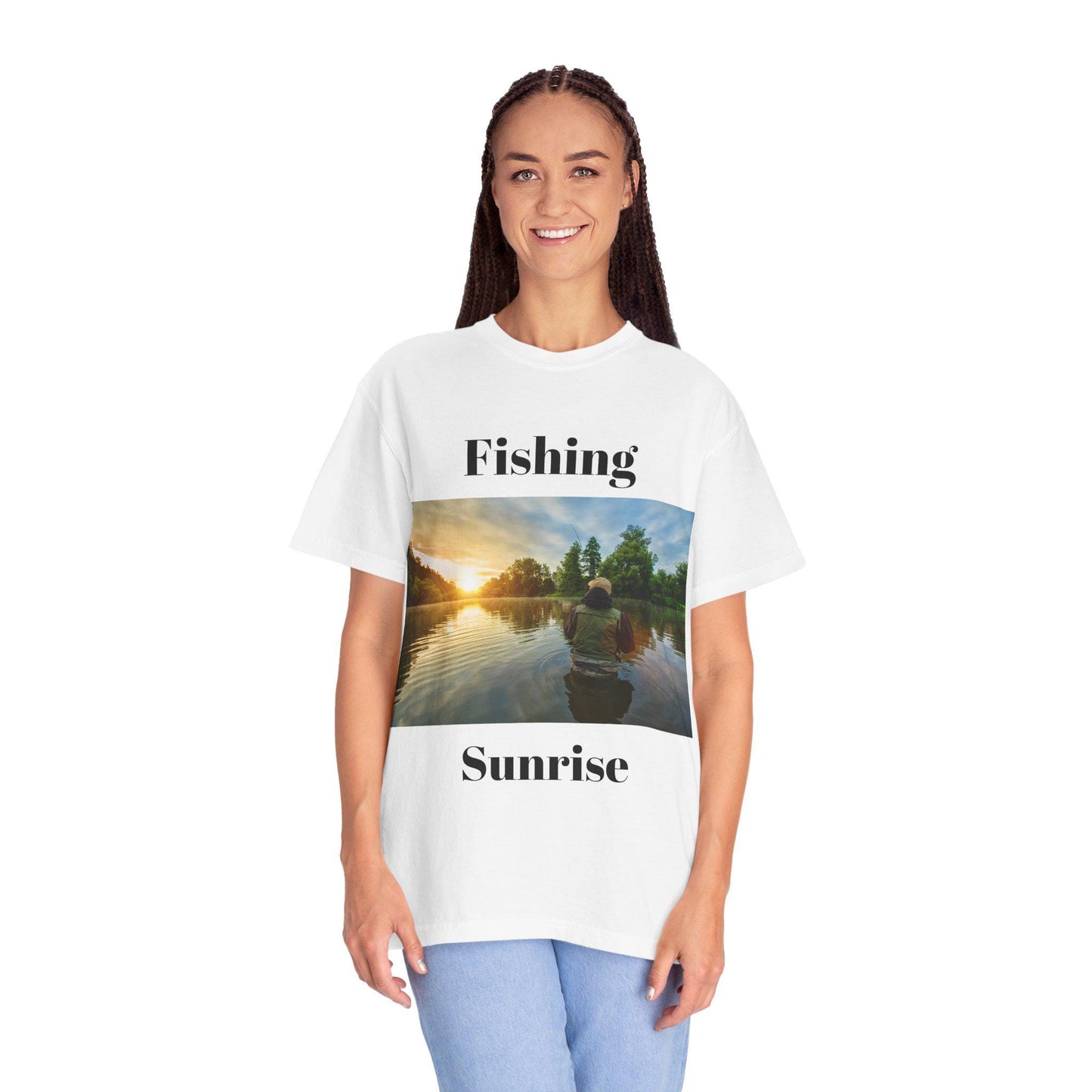 Fishing Sunrise T-Shirt Outdoors Fishing Tee, Early Morning Angler Shirt, Nature Lover Gift, Casual Comfortable Top for Men & Women - Toddcraft