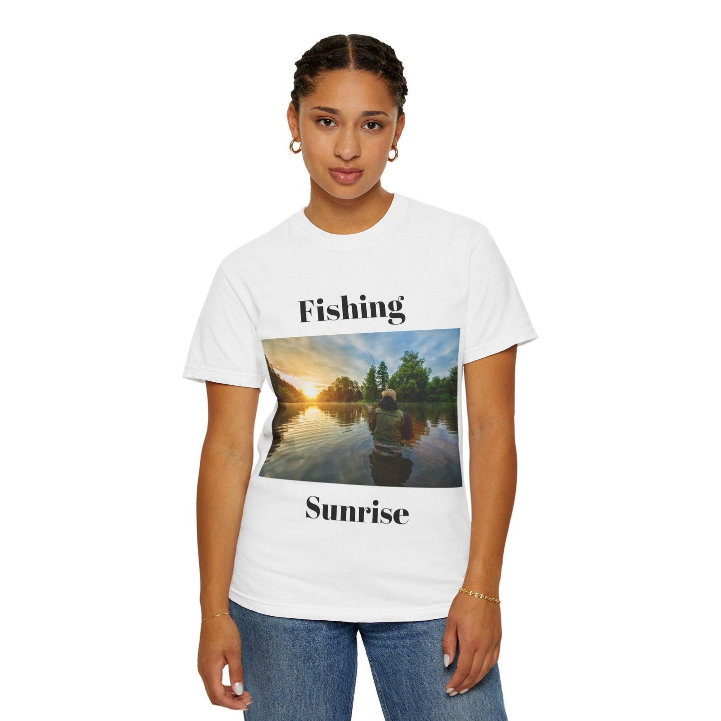 Fishing Sunrise T-Shirt Outdoors Fishing Tee, Early Morning Angler Shirt, Nature Lover Gift, Casual Comfortable Top for Men & Women - Toddcraft
