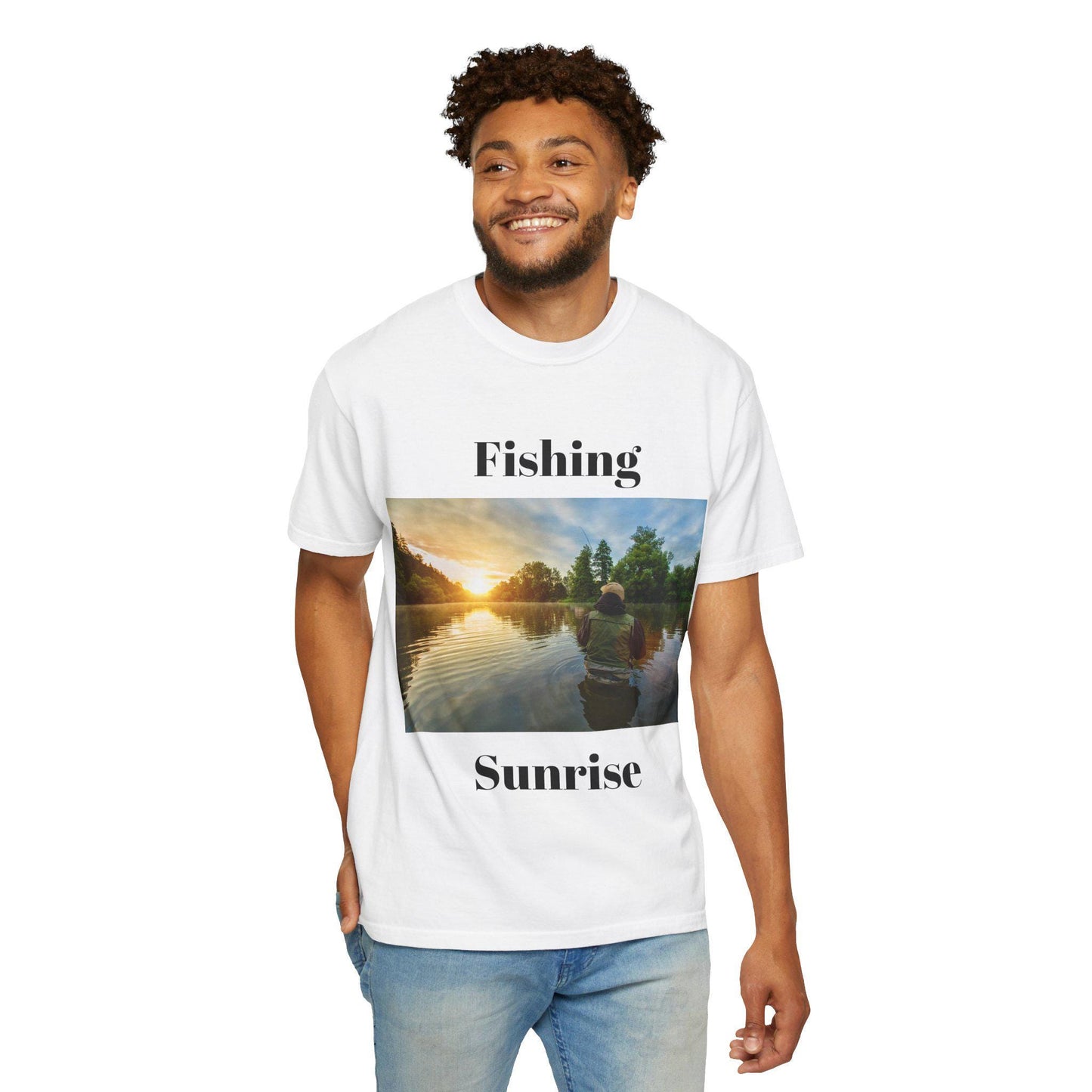 Fishing Sunrise T-Shirt Outdoors Fishing Tee, Early Morning Angler Shirt, Nature Lover Gift, Casual Comfortable Top for Men & Women - Toddcraft
