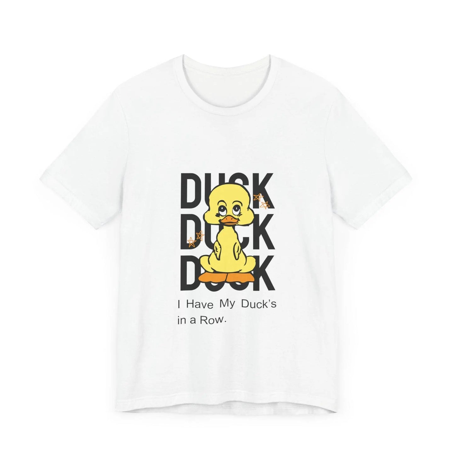 Ducks in a Row Unisex Jersey T-Shirt, Casual Short Sleeve Tee, Funny Graphic Top, Comfortable Soft Cotton Shirt for Men & Women - Toddcraft