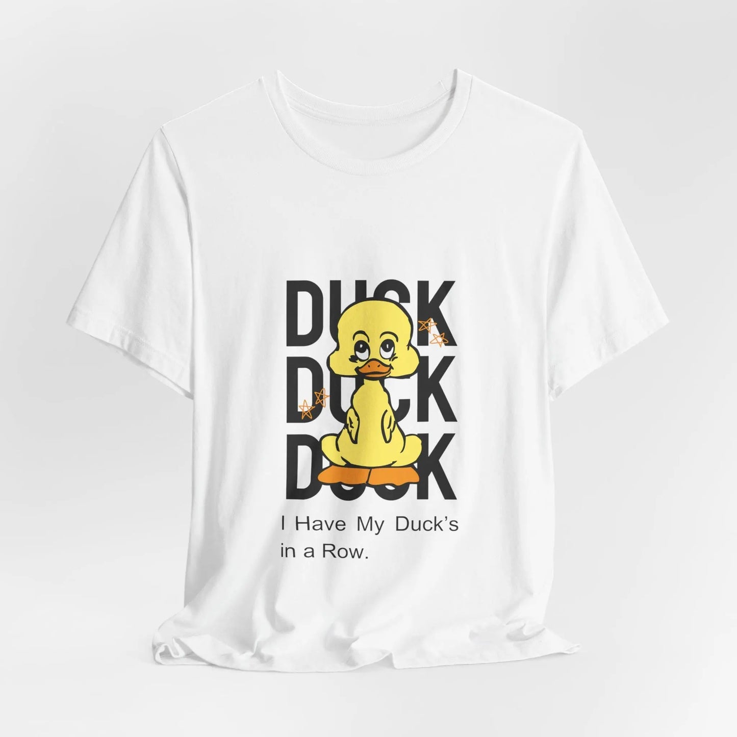 Ducks in a Row Unisex Jersey T-Shirt, Casual Short Sleeve Tee, Funny Graphic Top, Comfortable Soft Cotton Shirt for Men & Women - Toddcraft