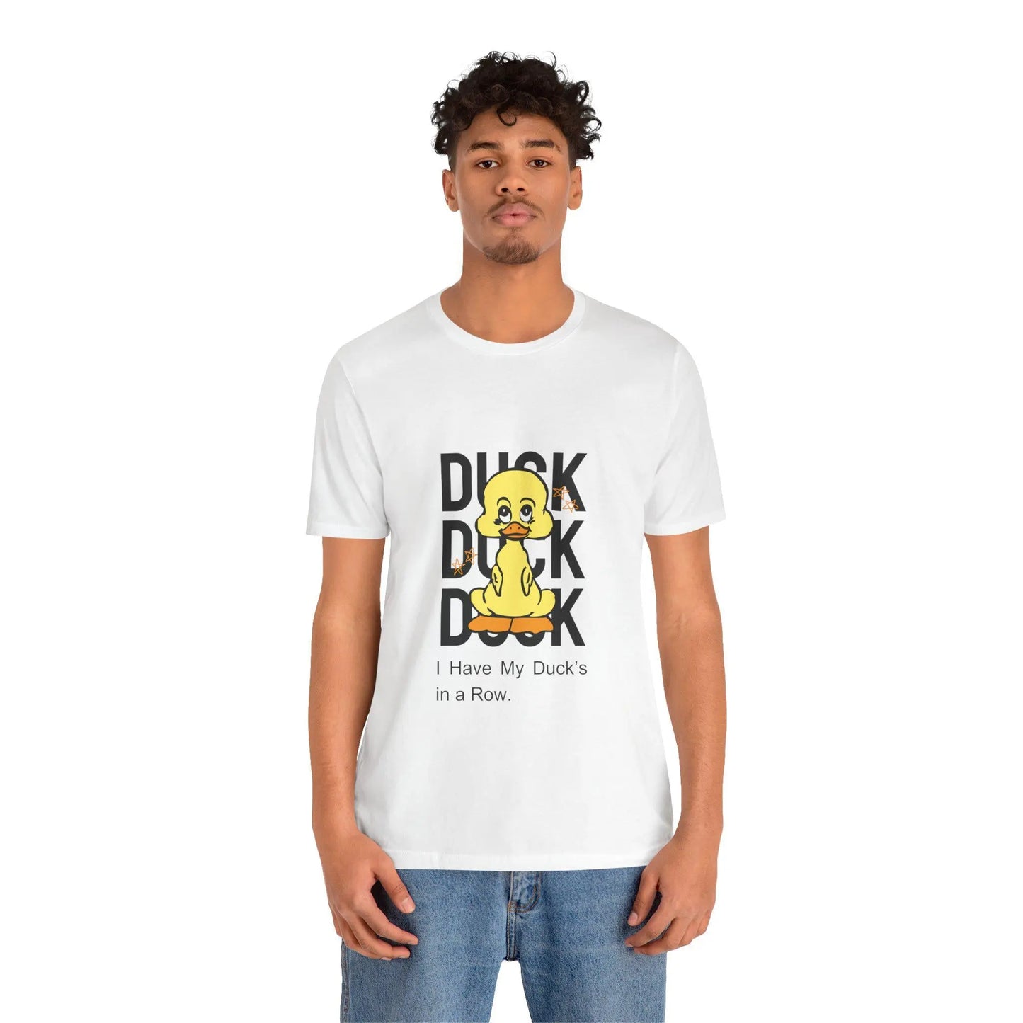 Ducks in a Row Unisex Jersey T-Shirt, Casual Short Sleeve Tee, Funny Graphic Top, Comfortable Soft Cotton Shirt for Men & Women - Toddcraft