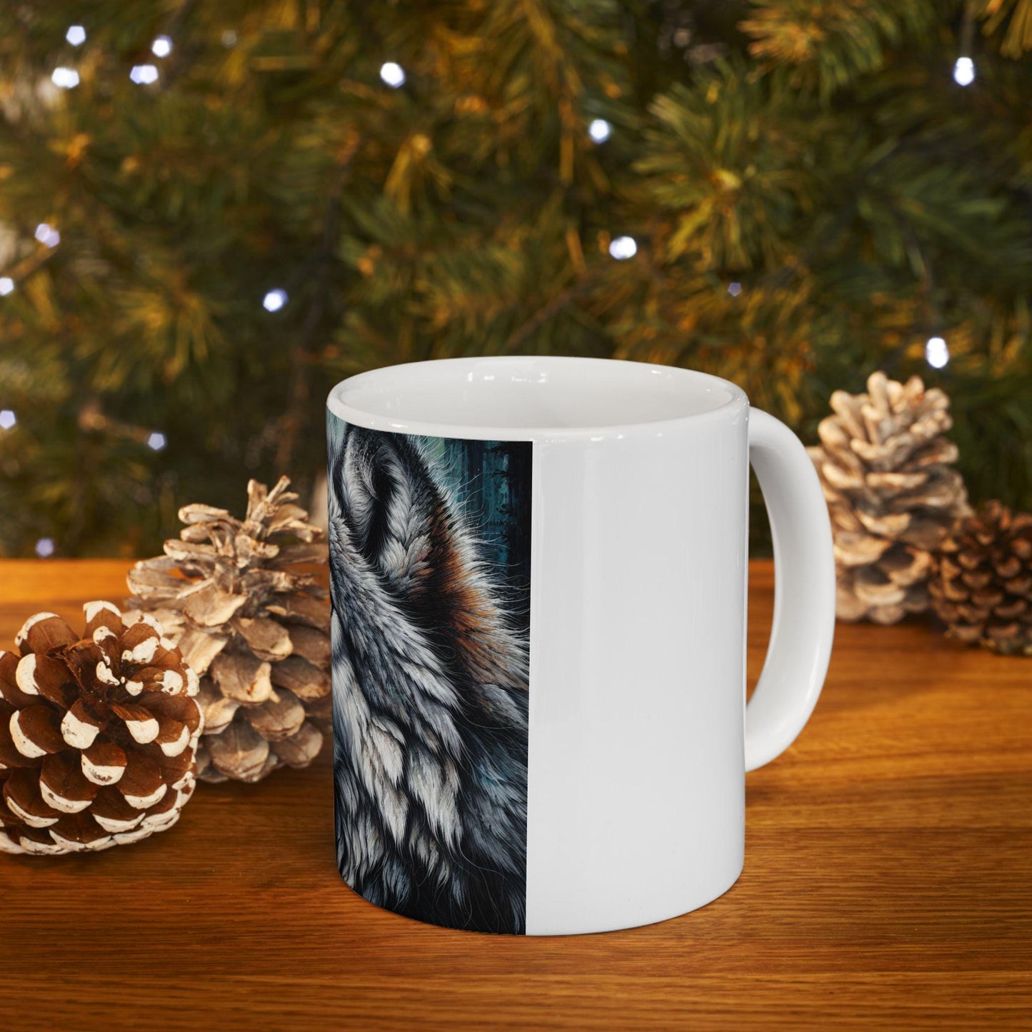 Enchanting Wolf Ceramic Mug - 11oz & 15oz | Wildlife Inspired Drinkware for Nature Coffee Lovers - Toddcraft
