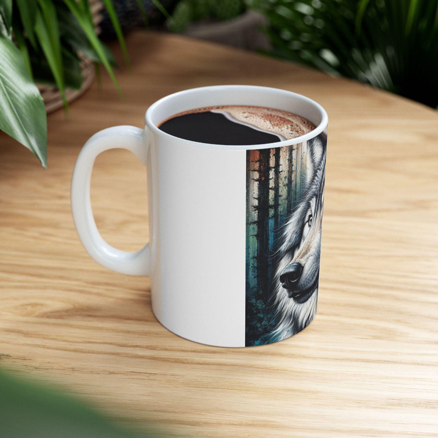 Enchanting Wolf Ceramic Mug - 11oz & 15oz | Wildlife Inspired Drinkware for Nature Coffee Lovers - Toddcraft