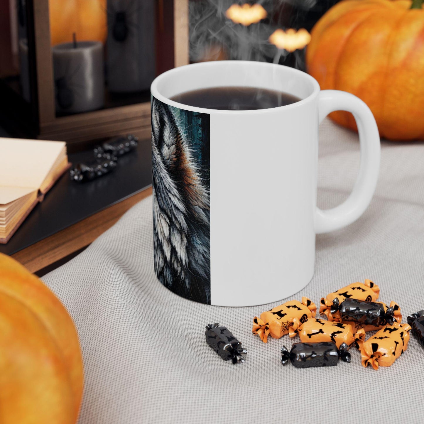 Enchanting Wolf Ceramic Mug - 11oz & 15oz | Wildlife Inspired Drinkware for Nature Coffee Lovers - Toddcraft