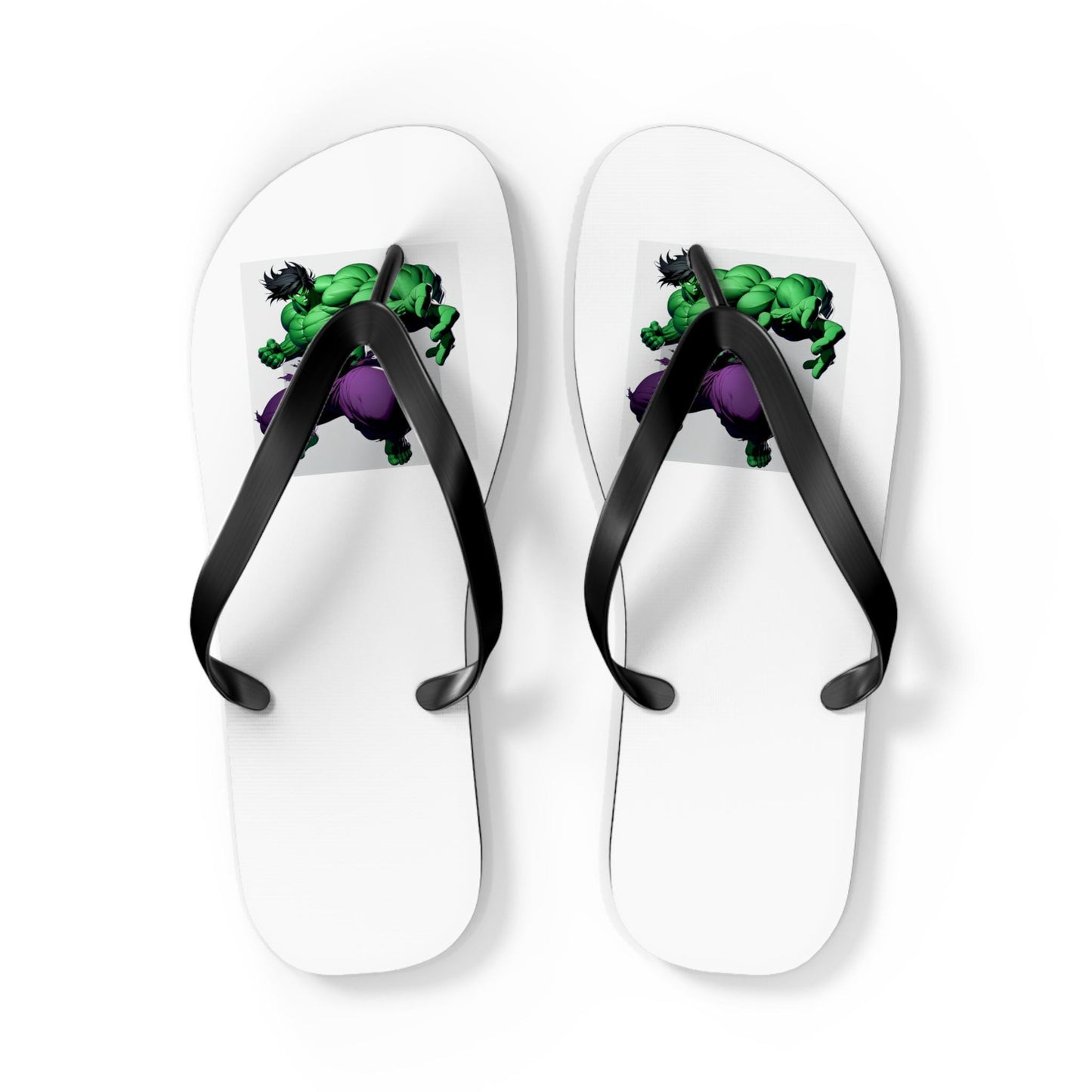 Vintage Hulk Flip Flops: Nerdy Comic Beach Sandals for Kids, Retro Summer Shoes, Unique Gift Idea - Toddcraft