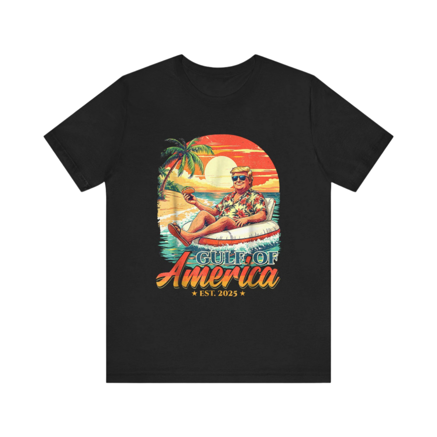 Trump 2025 Unisex Jersey Tee - Gulf of America President Short Sleeve Shirt, Political Gift