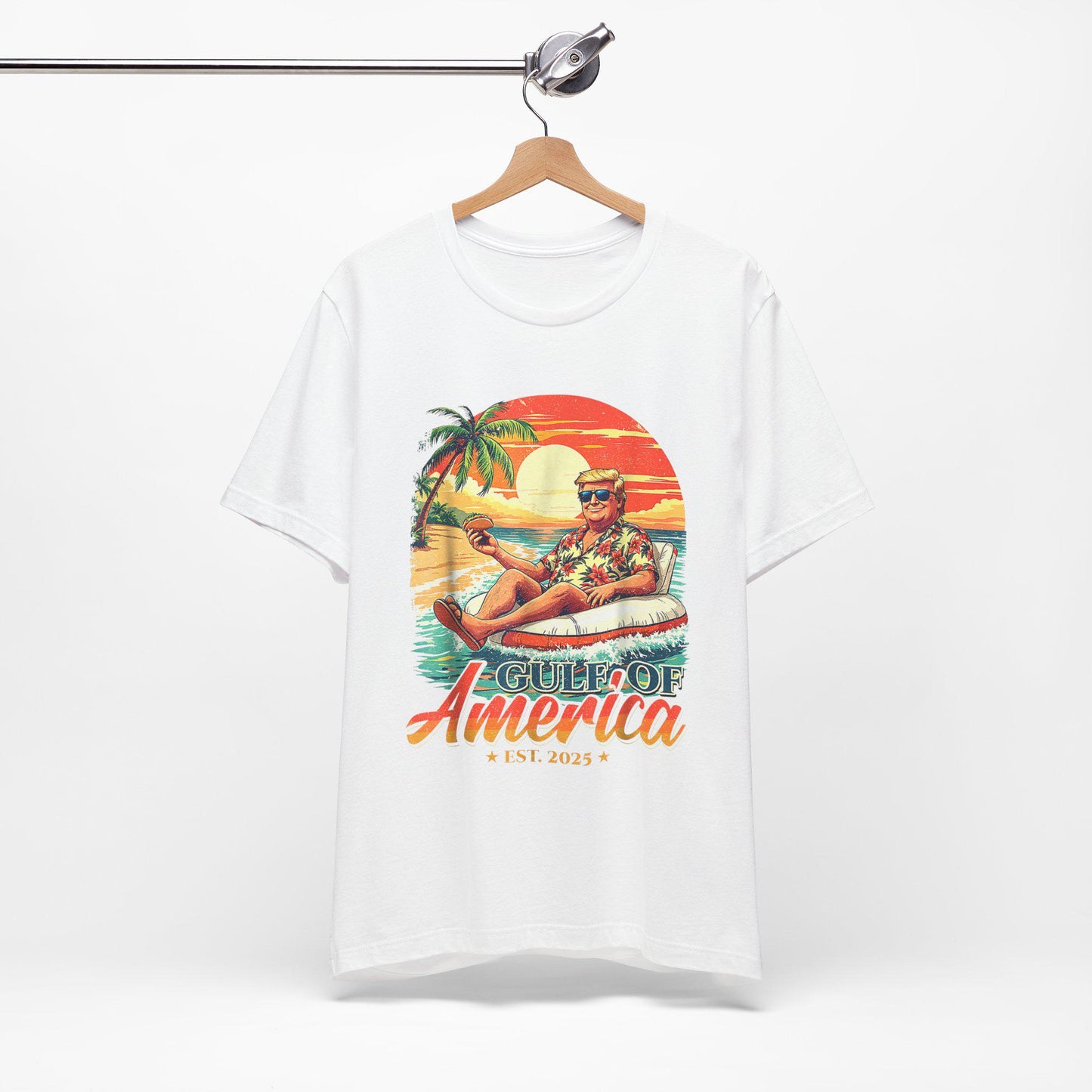 Trump 2025 Unisex Jersey Tee - Gulf of America President Short Sleeve Shirt, Political Gift - Toddcraft