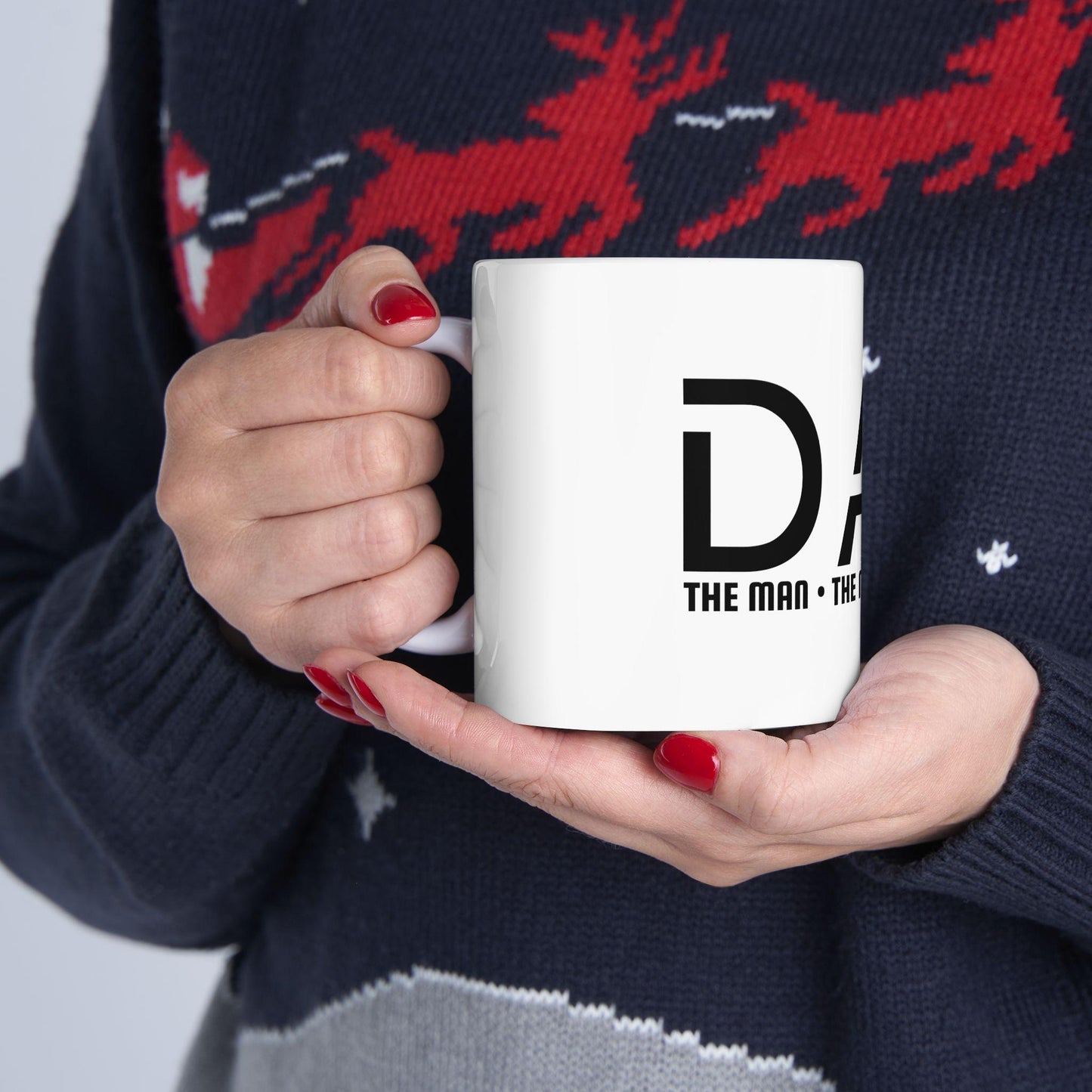 Dad The Myth The Man The Legend Ceramic Mug - 11oz 15oz Fathers Day Gift for Dad, Coffee Cup from Sons, Daughters & Wives - Toddcraft