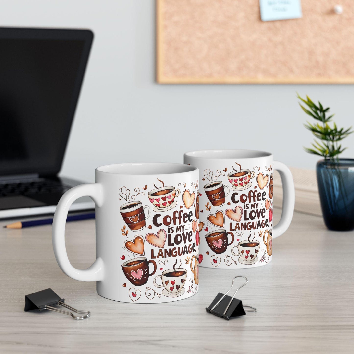 Adorable Ceramic Mug: Valentine's Gift for Coffee & Tea Lovers, Cute Design, Dishwasher Safe - Toddcraft