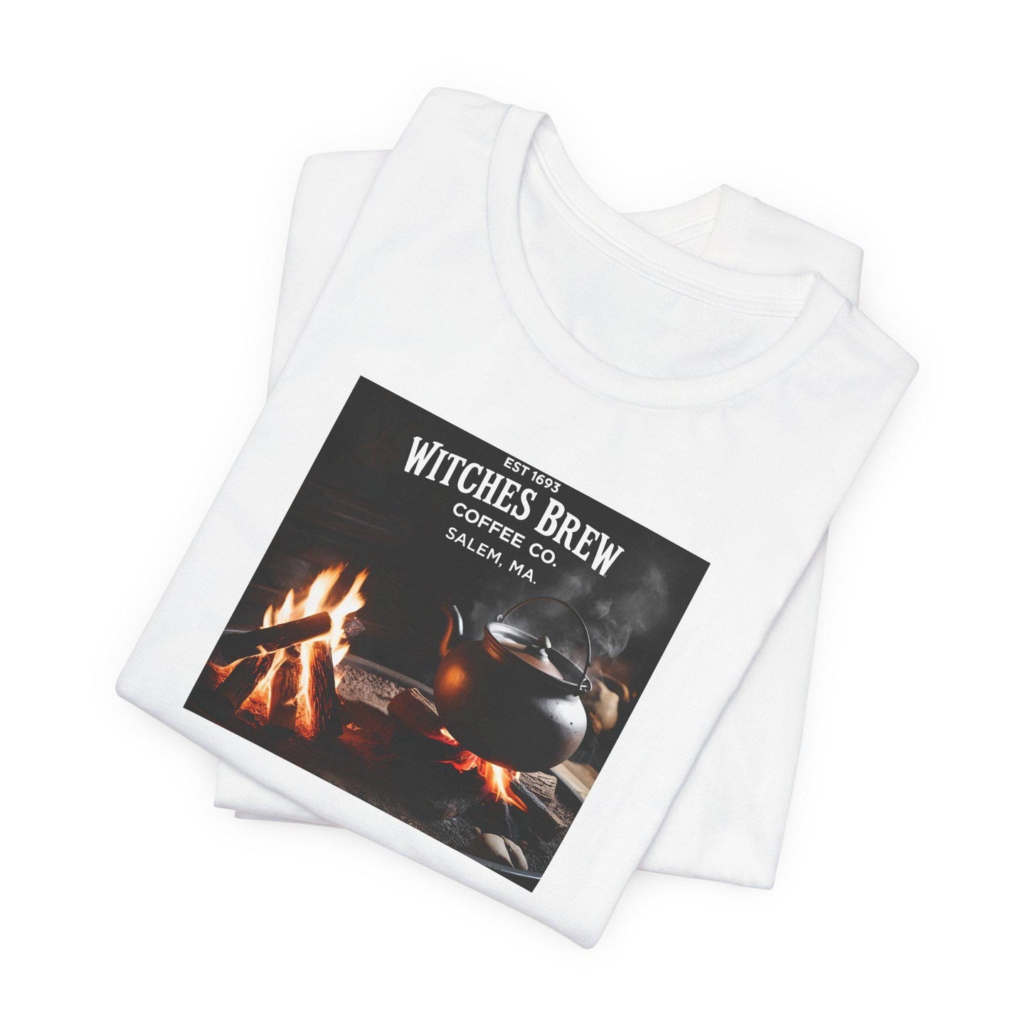 Salem Witch Project Coffee Co Vintage Tee Unisex Jersey Short Sleeve Shirt with Tea Container Design - Toddcraft