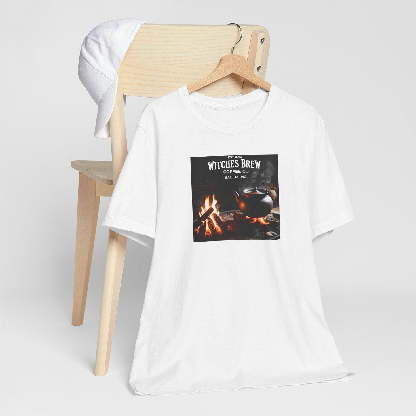 Salem Witch Project Coffee Co Vintage Tee Unisex Jersey Short Sleeve Shirt with Tea Container Design - Toddcraft