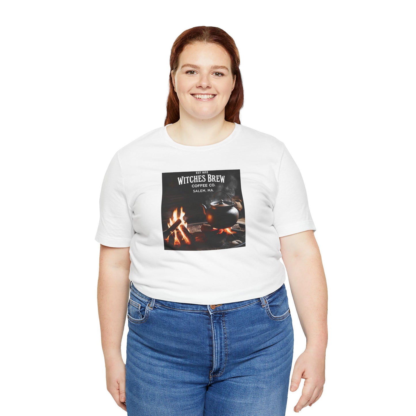 Salem Witch Project Coffee Co Vintage Tee Unisex Jersey Short Sleeve Shirt with Tea Container Design - Toddcraft