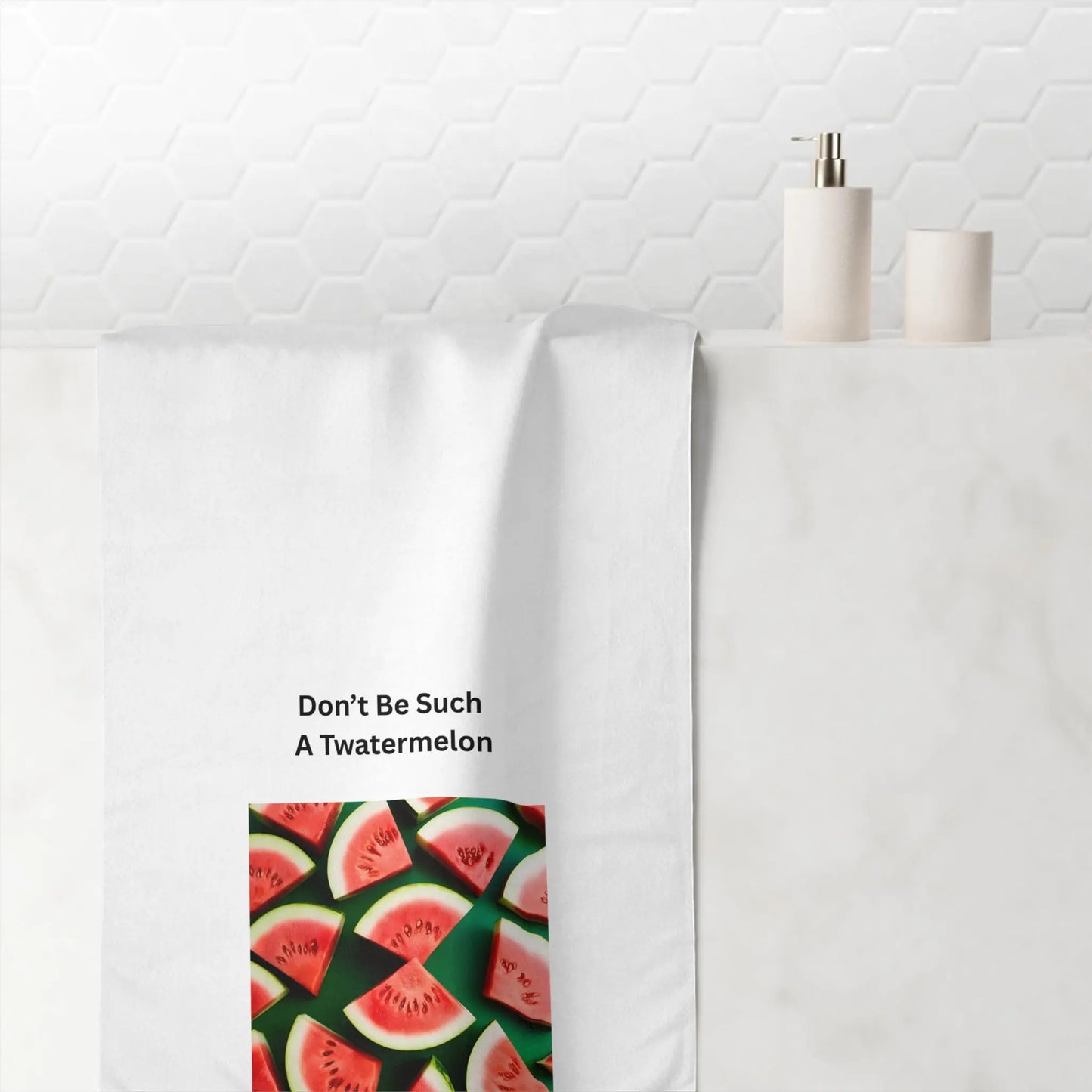 Absorbent Mink-Cotton Kitchen Towel Waffle Texture Watermelon Design Tea Decor Housewarming Gift Stocking Stuffer - Toddcraft
