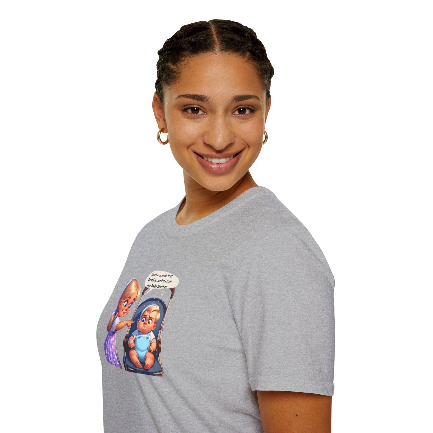 Funny Toddler Shirt Don't Look at Me That Smell Is My Baby Brother Big Sister Little Brother Gift, Baby Sibling Humor Tee - Toddcraft