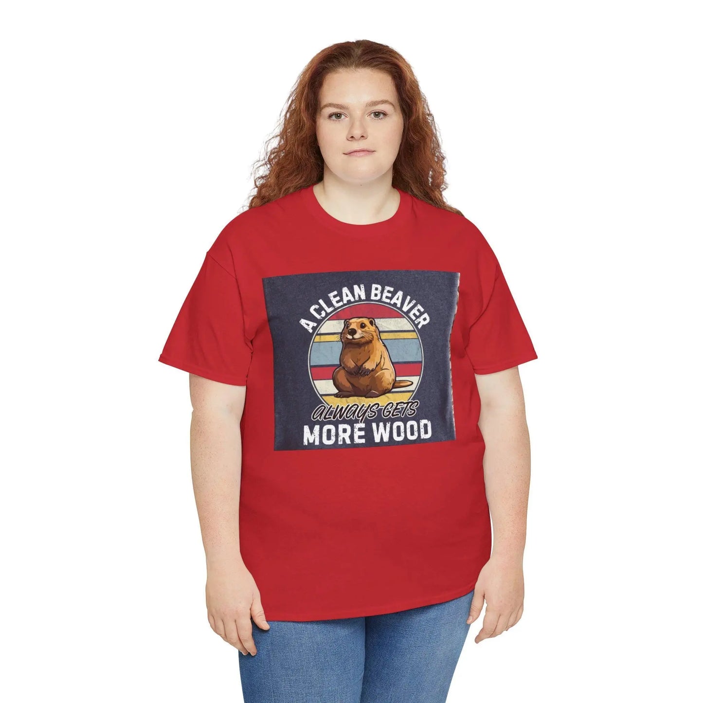 Beaver T-Shirt Unisex Heavy Cotton Tee Funny Clean Beaver Gets More Wood Humorous Gift Shirt - Toddcraft