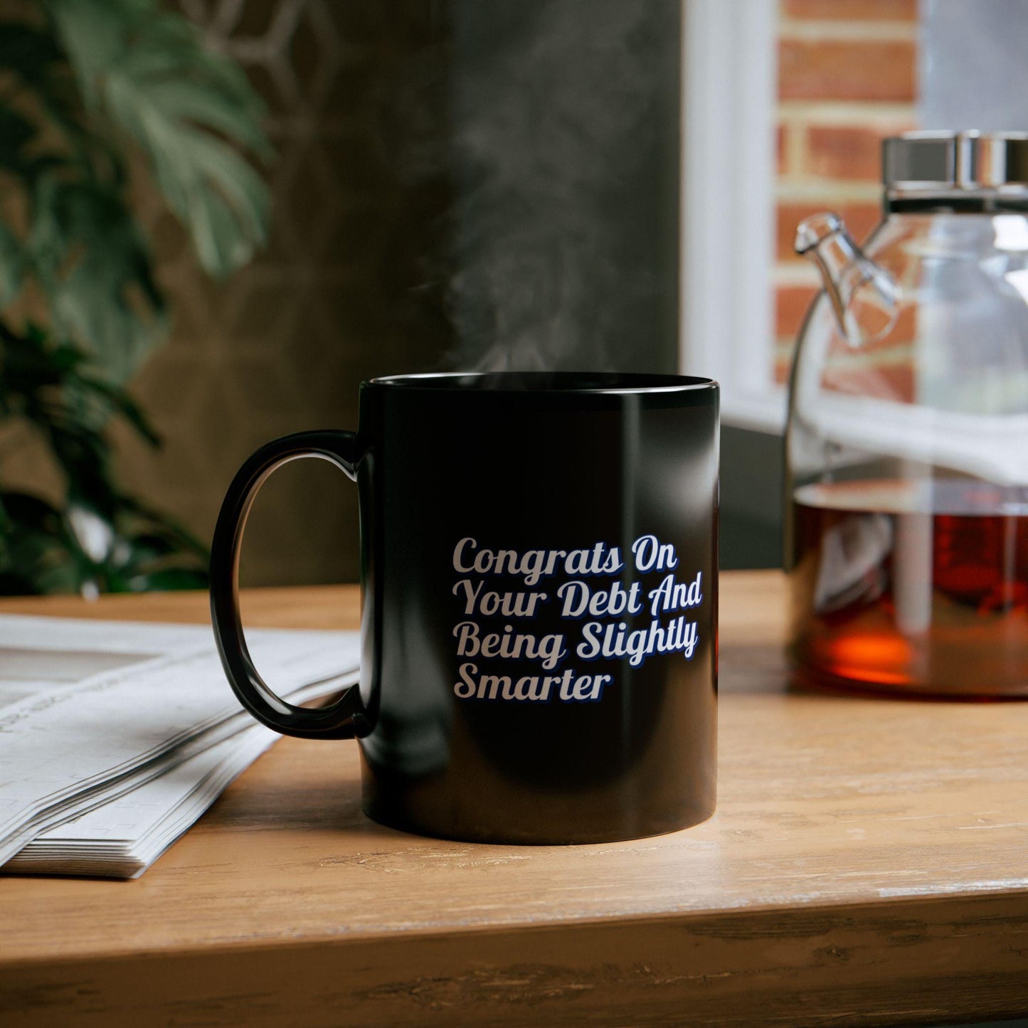 Class of 2025 Black Mug - Funny Congrats on Your Debt & Getting Smarter Graduation Gift, 11oz 15oz Student Gift Cup - Toddcraft