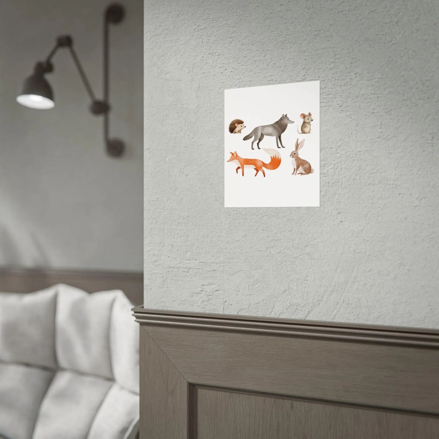 Woodland Rolled Posters Forest Animals Decor | Dorm Room Gift, First Apartment & Housewarming Present for Animal Lovers - Toddcraft