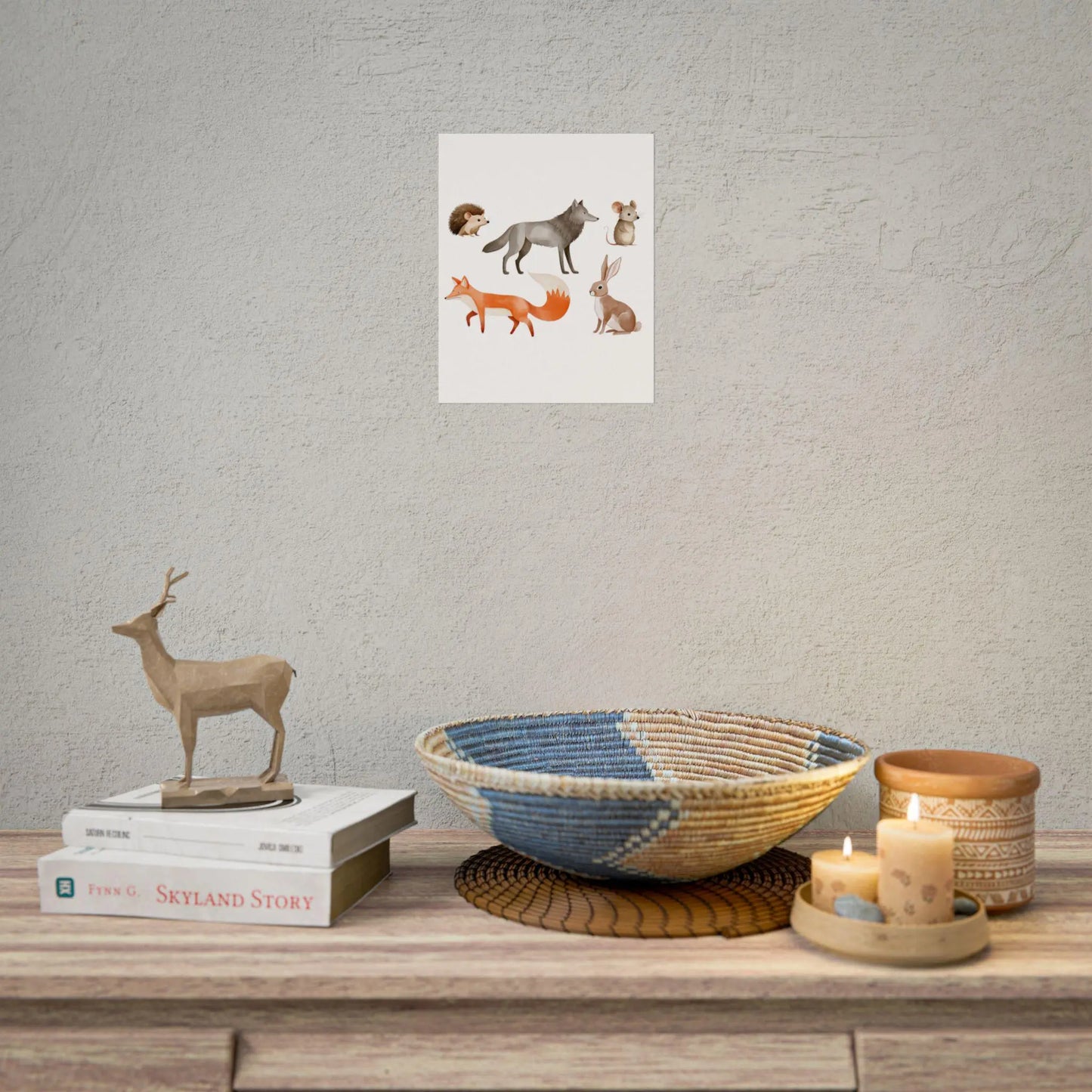 Woodland Rolled Posters Forest Animals Decor | Dorm Room Gift, First Apartment & Housewarming Present for Animal Lovers - Toddcraft