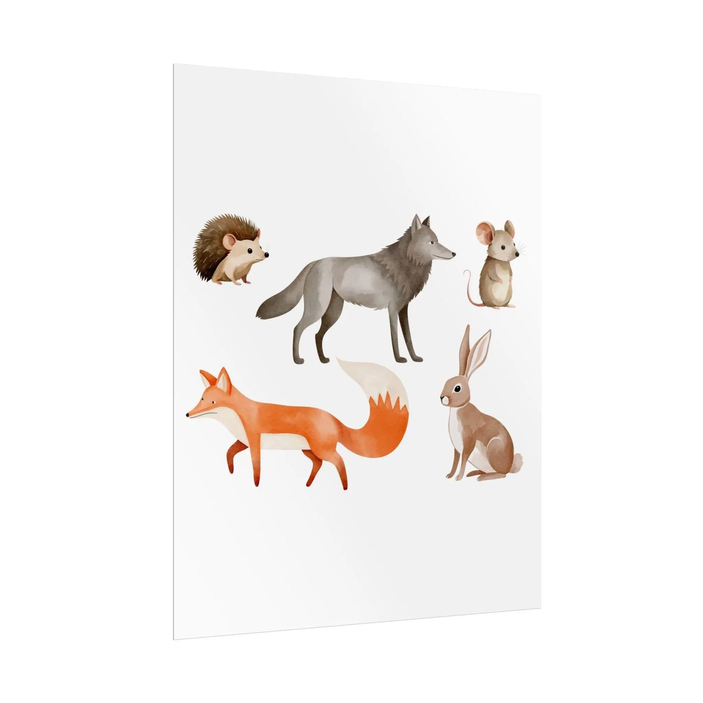 Woodland Rolled Posters Forest Animals Decor | Dorm Room Gift, First Apartment & Housewarming Present for Animal Lovers - Toddcraft