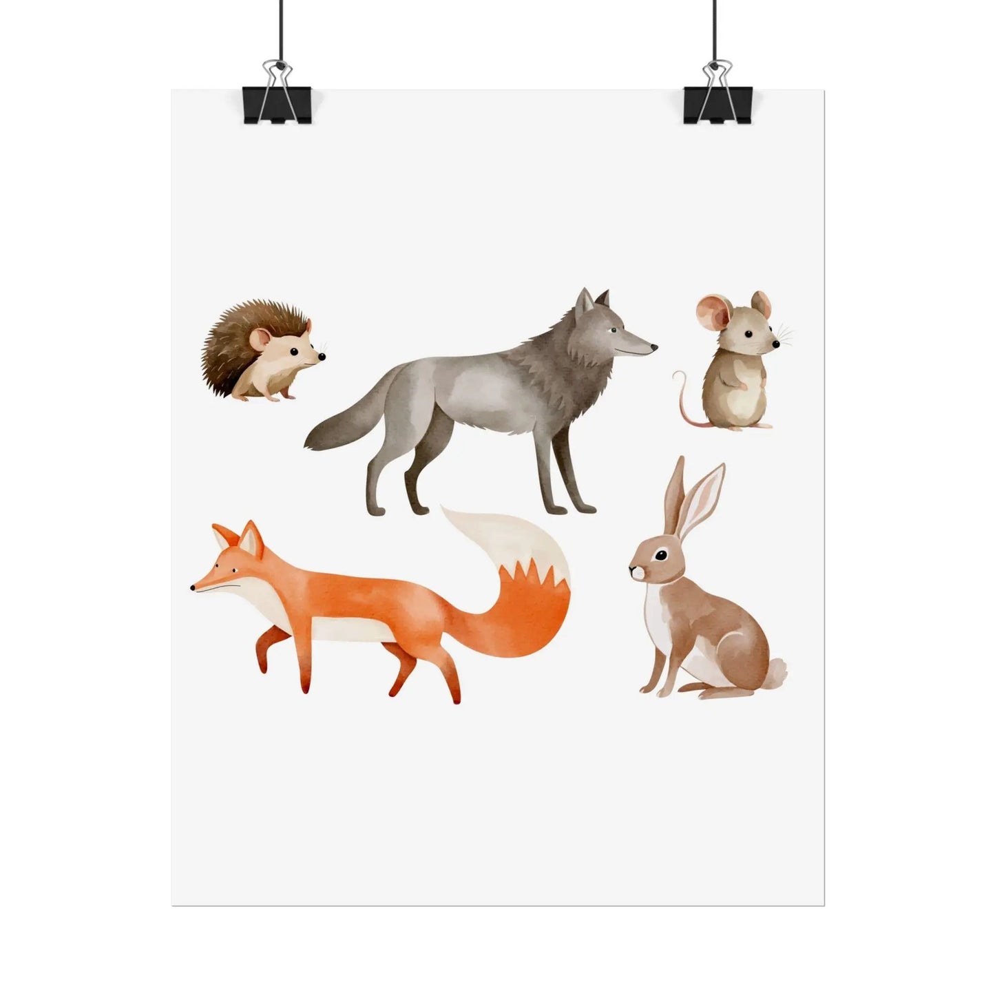 Woodland Rolled Posters Forest Animals Decor | Dorm Room Gift, First Apartment & Housewarming Present for Animal Lovers - Toddcraft