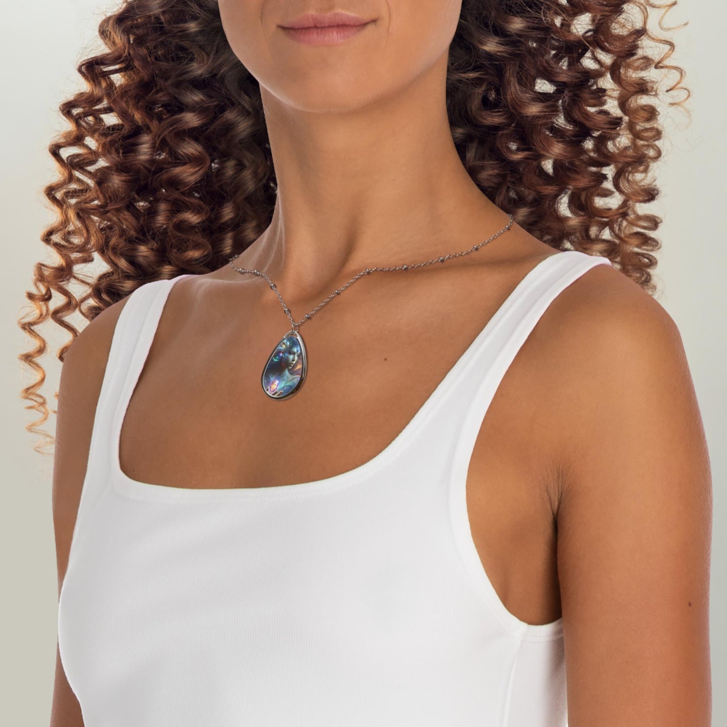 Mystical Bohemian Oval Pendant Necklace - Unique Tribal Charm for Nature Lovers and Boho Enthusiasts - Toddcraft