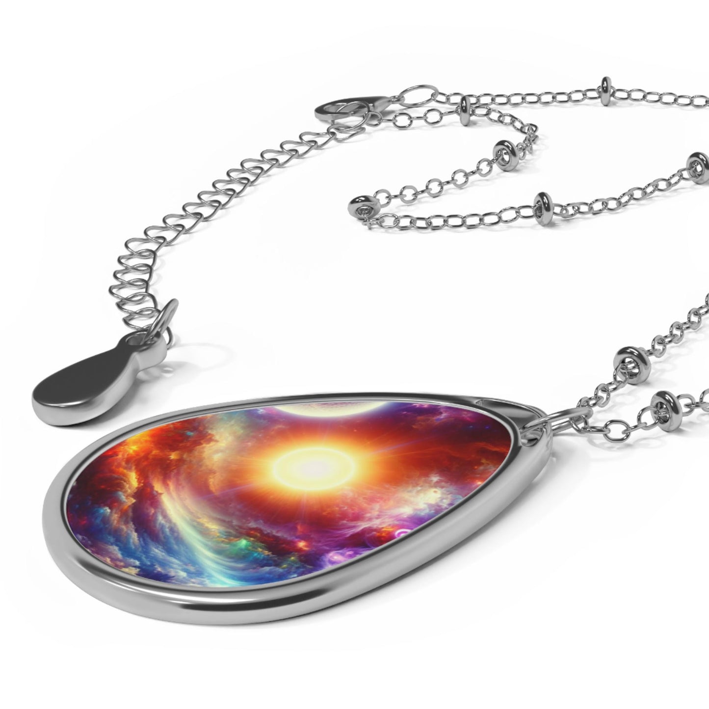 OvElegant Oval Pendant Chain Jewelry: Minimalist Geometric Charm for Women's Fashion Accessoryal Necklace gift from dad and son and children - Toddcraft