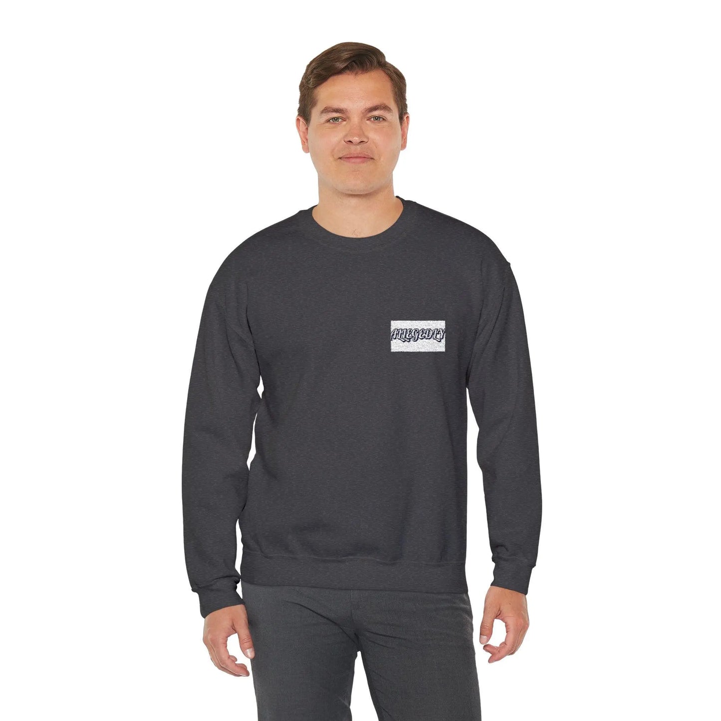 Funny True Crime Sweatshirt - "Allegedly" Crewneck, Unisex Heavy Blend, Cozy Mystery Podcast Shirt, Crime Junkie Gift - Toddcraft