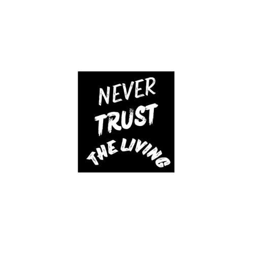 Never Trust the Living Men's Champion Crewneck Sweatshirt Spooky Family Saying Gift for Mom & Dad Halloween Pullover - Toddcraft