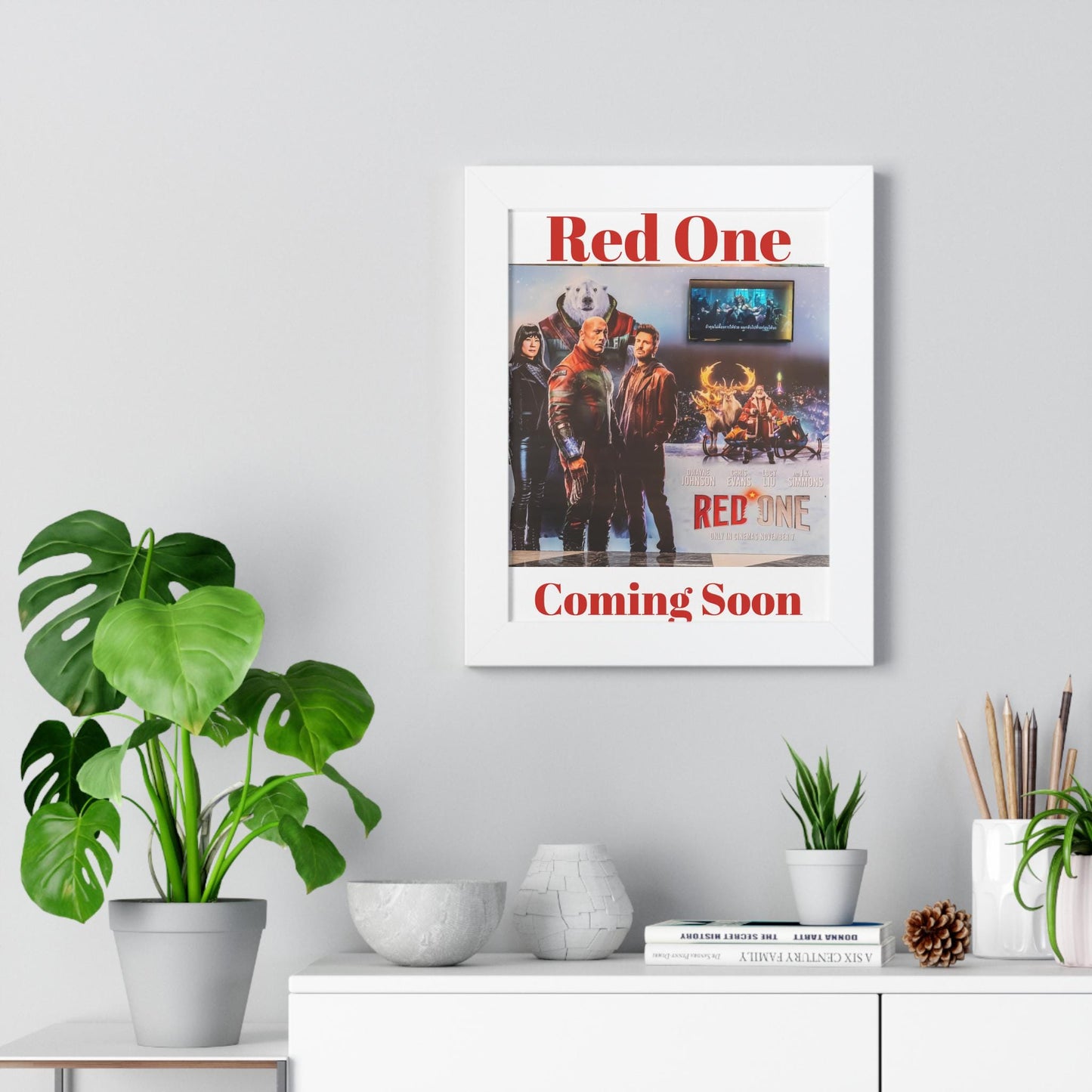 Red One Movie Poster coming soon Elegant Framed Vertical Poster - Custom Wall Art for Home, Office, Gallery Display - Toddcraft
