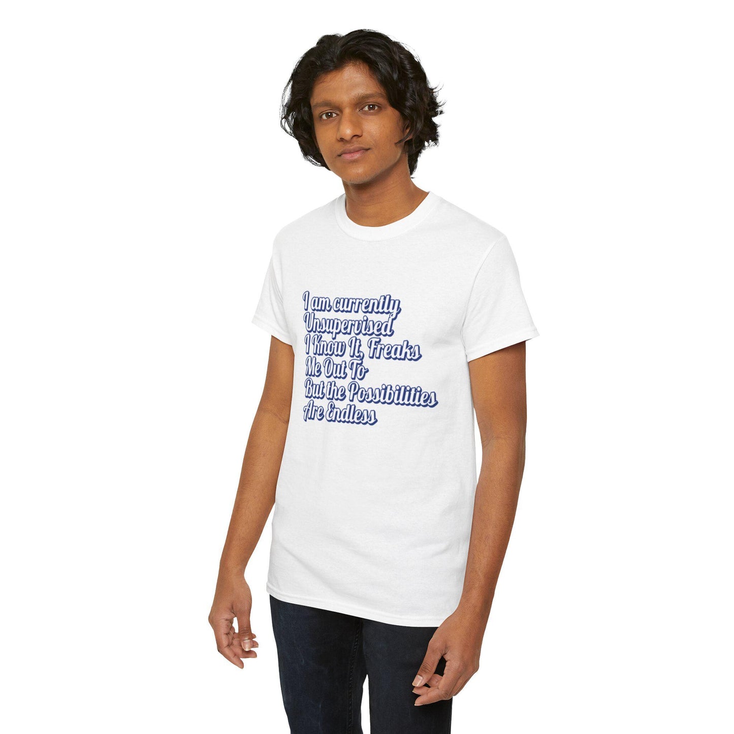 Men's Funny I Am Currently Unsupervised T-Shirt Hilarious Birthday Gift for Him, Unisex Heavy Cotton Tee - Toddcraft