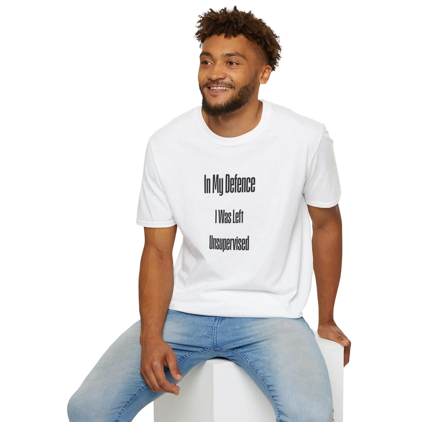 Funny Unisex T-Shirt - In My Defence I Was Left Unsupervised Soft Style Tee, Casual Humor Top - Toddcraft