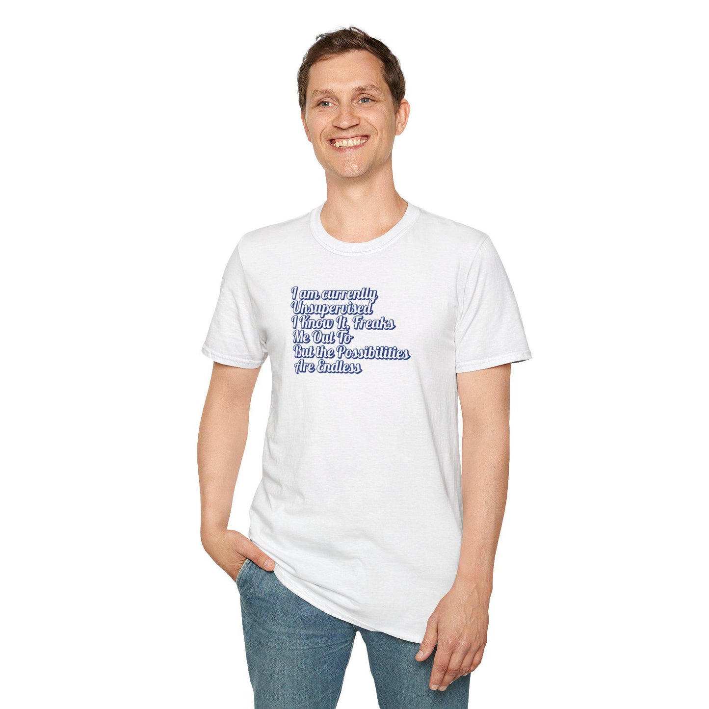 Men's Funny "I Am Currently Unsupervised" T-Shirt Hilarious Gift for Him, Birthday Shirt, Unisex Softstyle Tee - Toddcraft