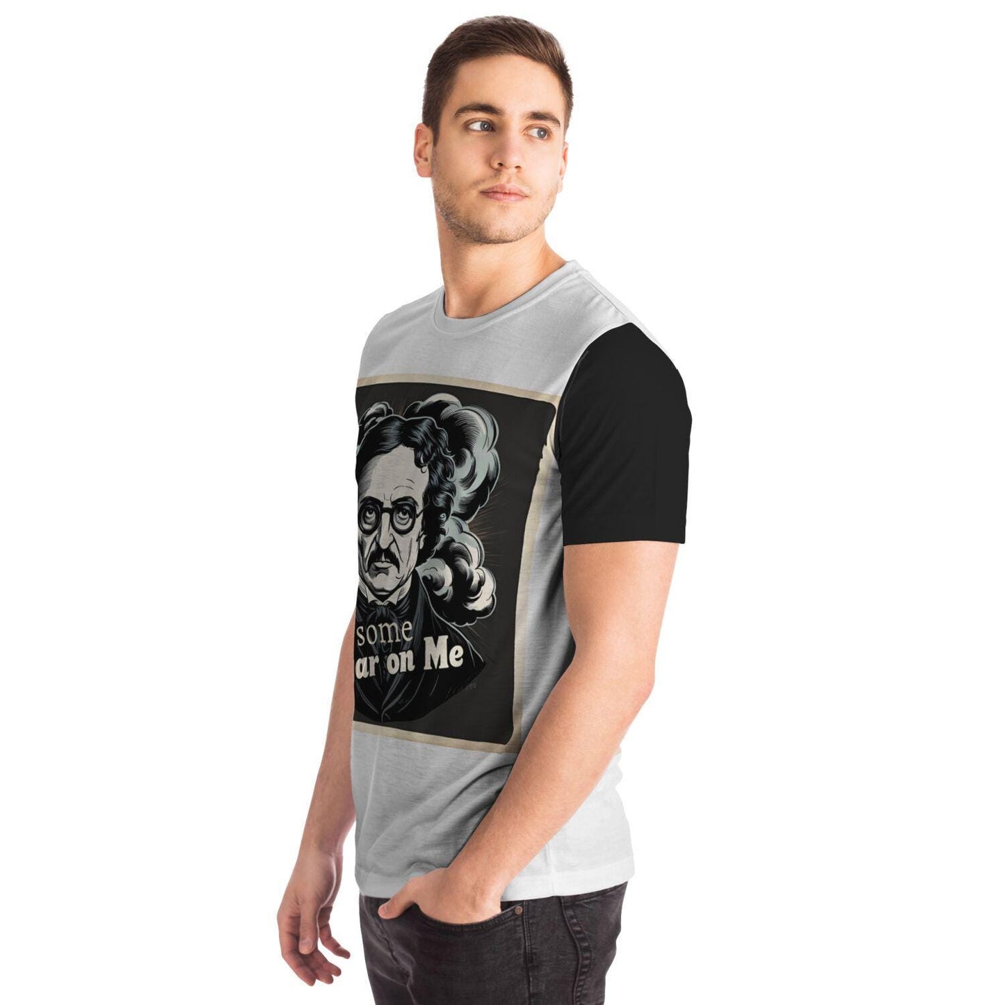 Edgar Allan Poe T-Shirt - Edgy Poe Some Sugar on Me Graphic Tee, Literary Gift, Dark Humor Shirt, Gothic Style Casual Wear - Toddcraft