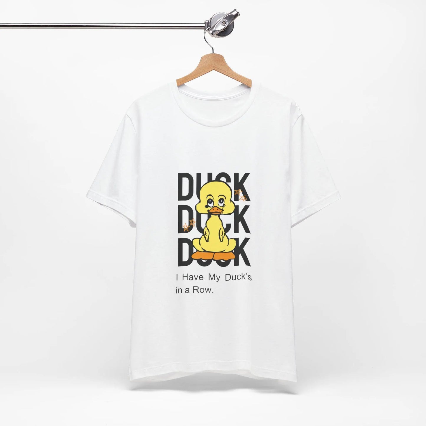 Ducks in a Row Unisex Jersey T-Shirt, Casual Short Sleeve Tee, Funny Graphic Top, Comfortable Soft Cotton Shirt for Men & Women - Toddcraft