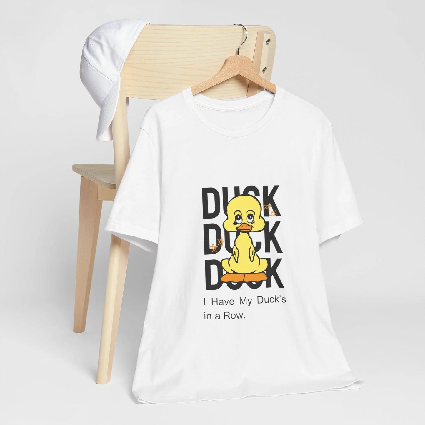 Ducks in a Row Unisex Jersey T-Shirt, Casual Short Sleeve Tee, Funny Graphic Top, Comfortable Soft Cotton Shirt for Men & Women - Toddcraft