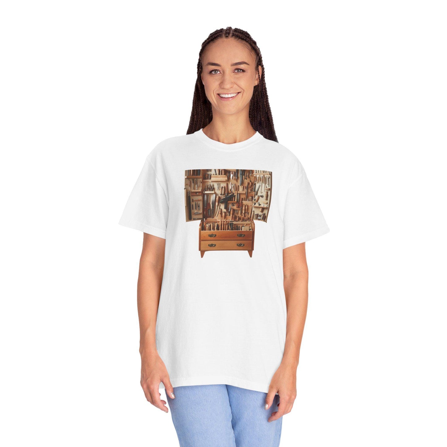 Tool Chest Carpenter T-Shirt Unisex Garment-Dyed Shirt Great Gift for Woodworkers Grandpa Father Son Remodel Expert - Toddcraft