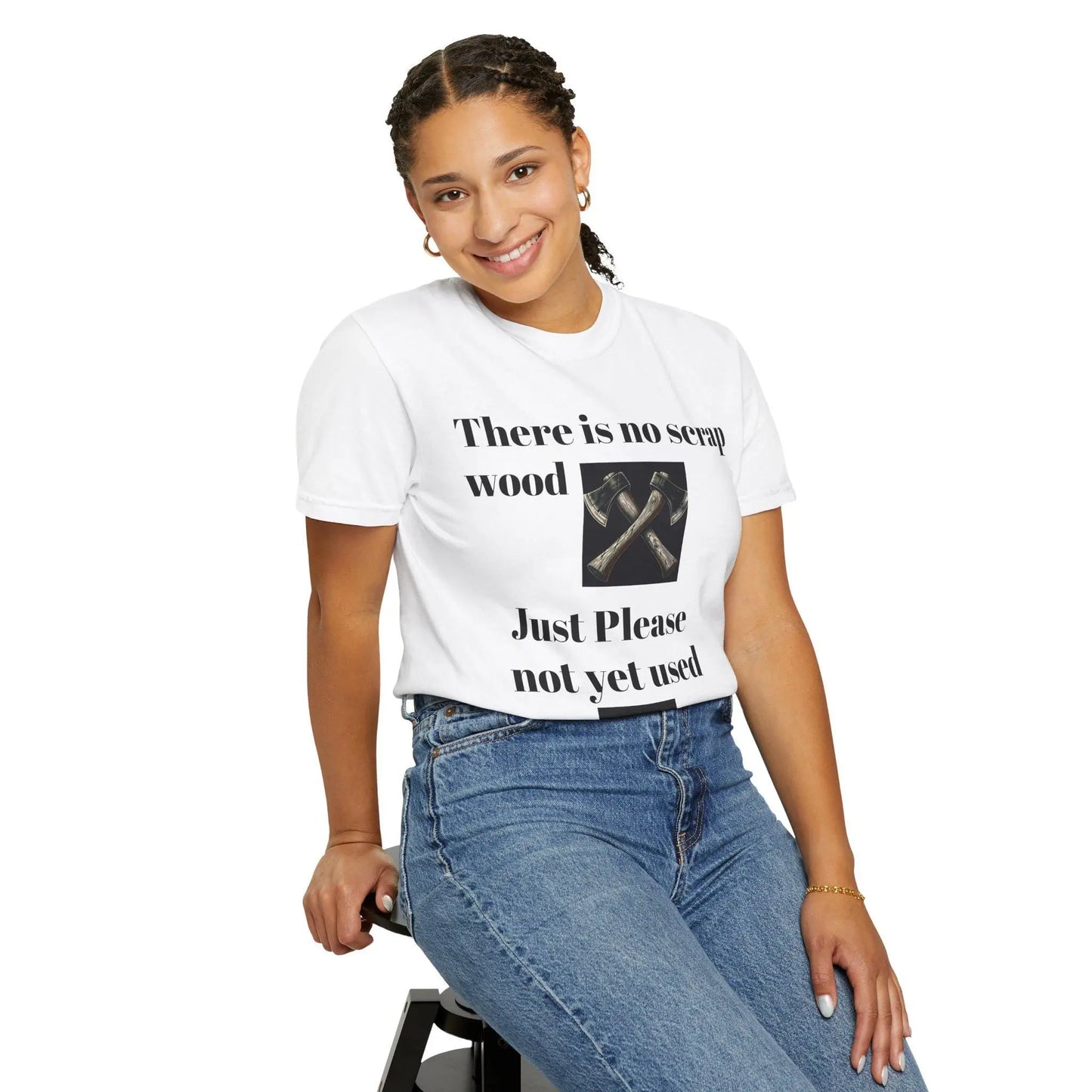 Unisex Garment-Dyed T-Shirt No Scrap Wood Design Perfect Gift for Father, Son & Grandfather Comfortable Casual Tee - Toddcraft
