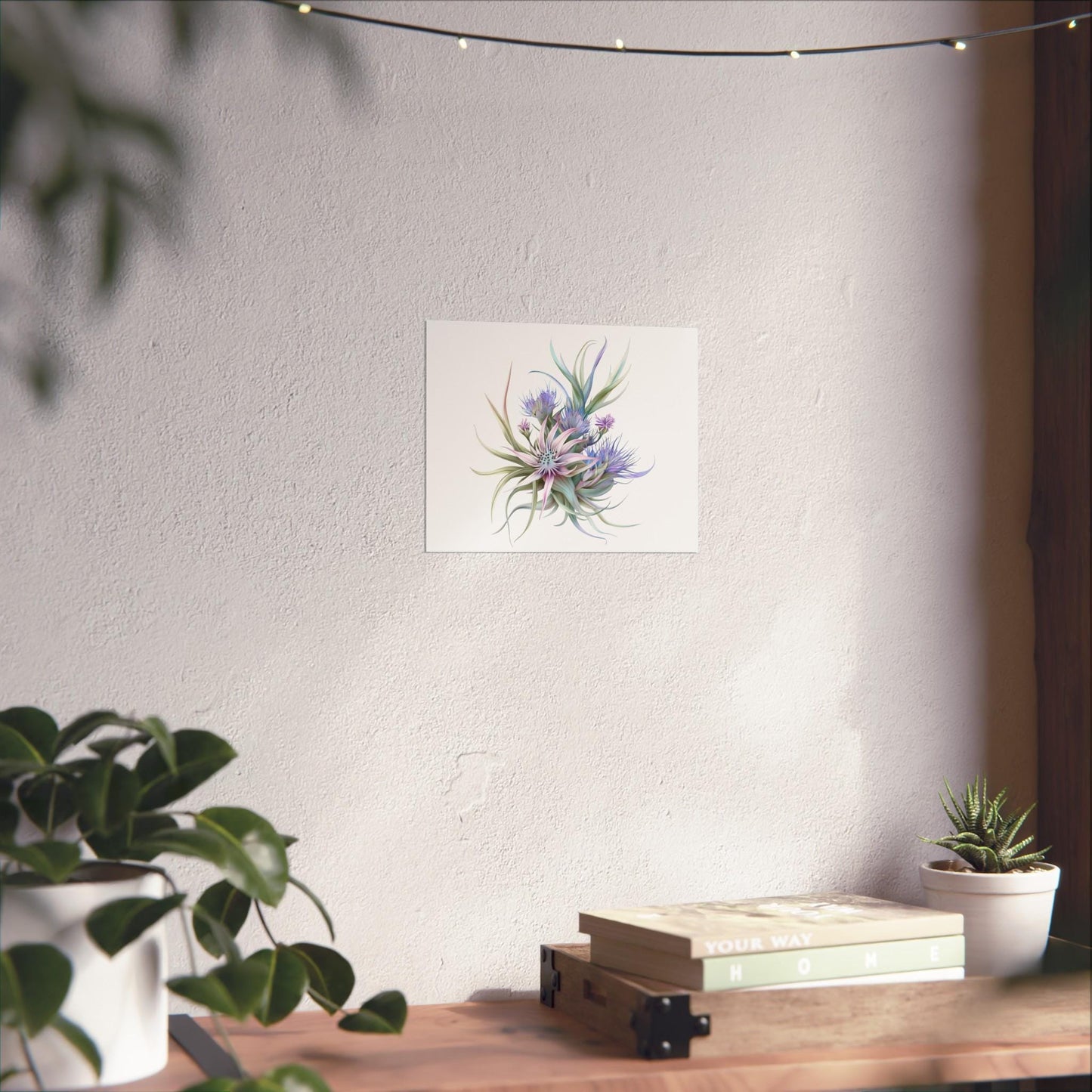 Botanical Thistle Wall Art Stylized Spiky Flower Head Print for Home Decor, Fine Art Poster, Nature-Inspired Artwork - Toddcraft